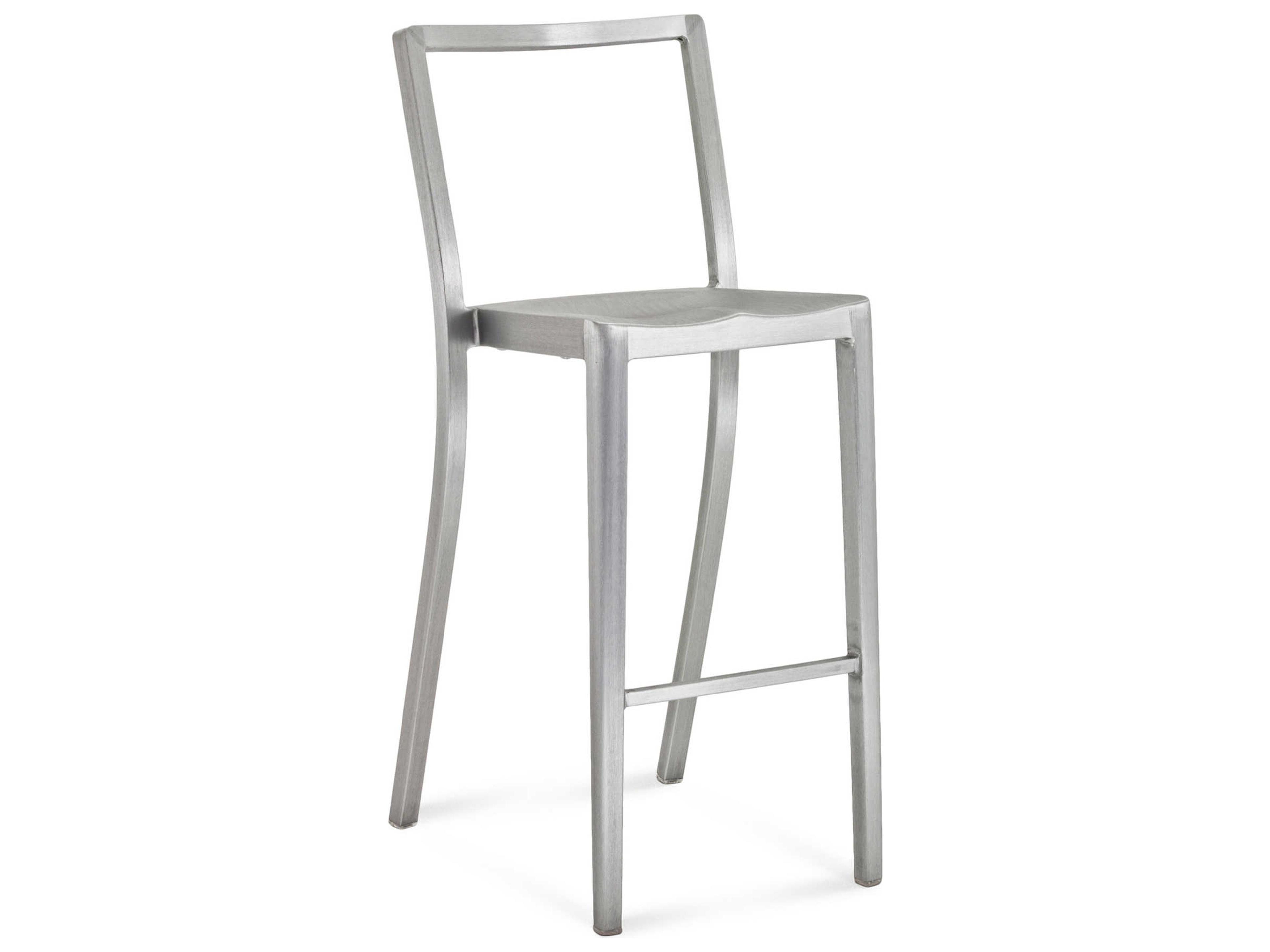 Icon Brushed Aluminum Bar Stool