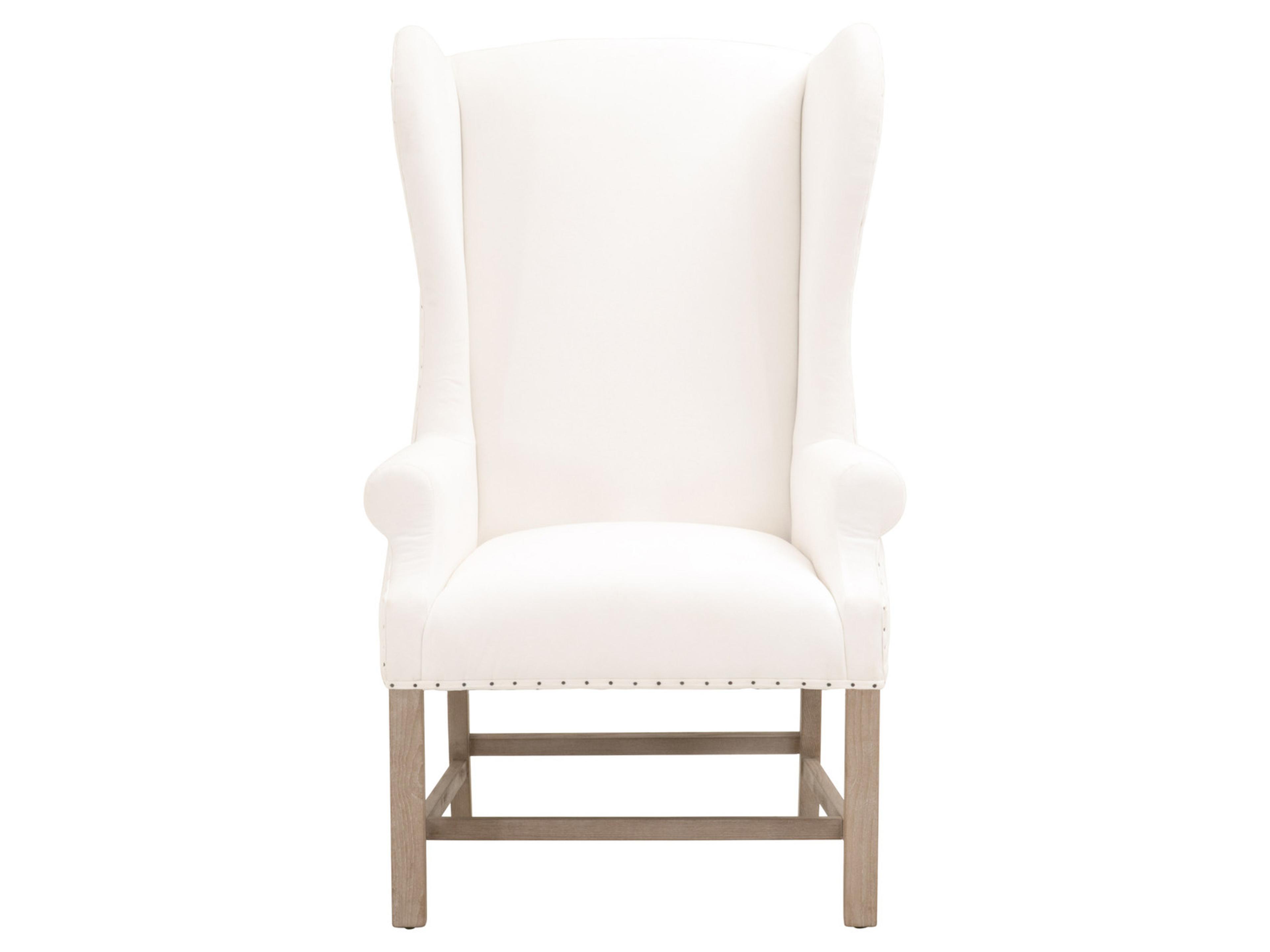 Luxecor Respite White Fabric Accent Chair