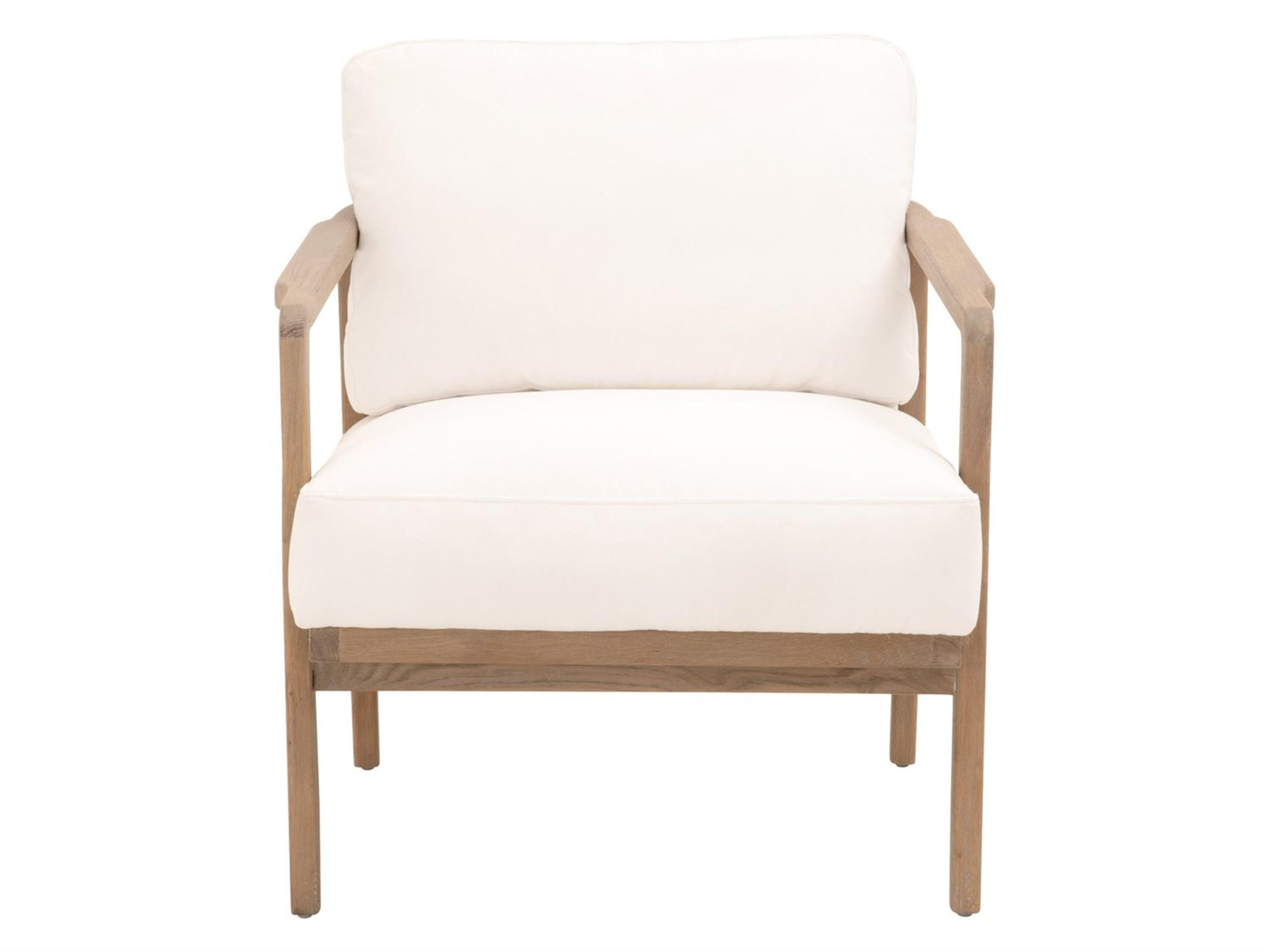 Luxecor Respite White Fabric Accent Chair