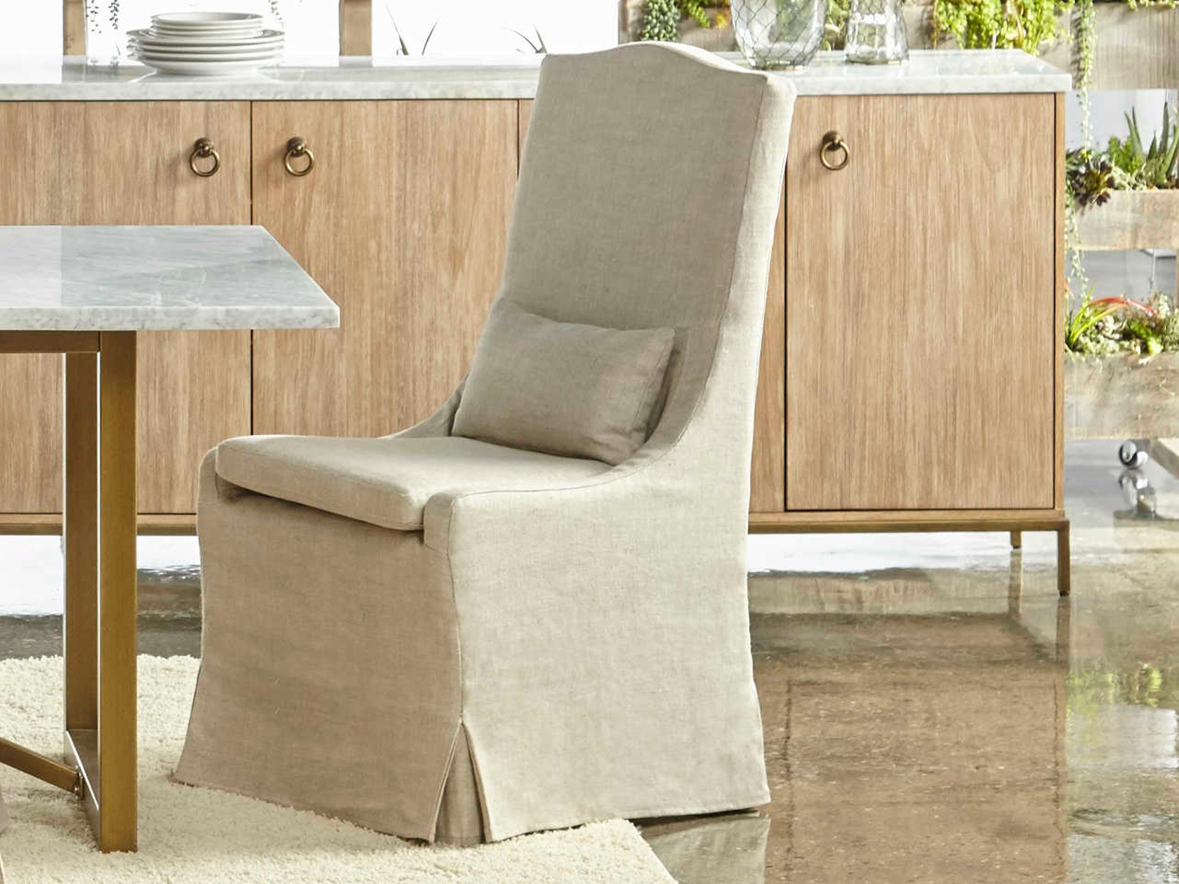 Luxecor Respite Ash Wood Beige Upholstered Side Dining Chair Set of 2