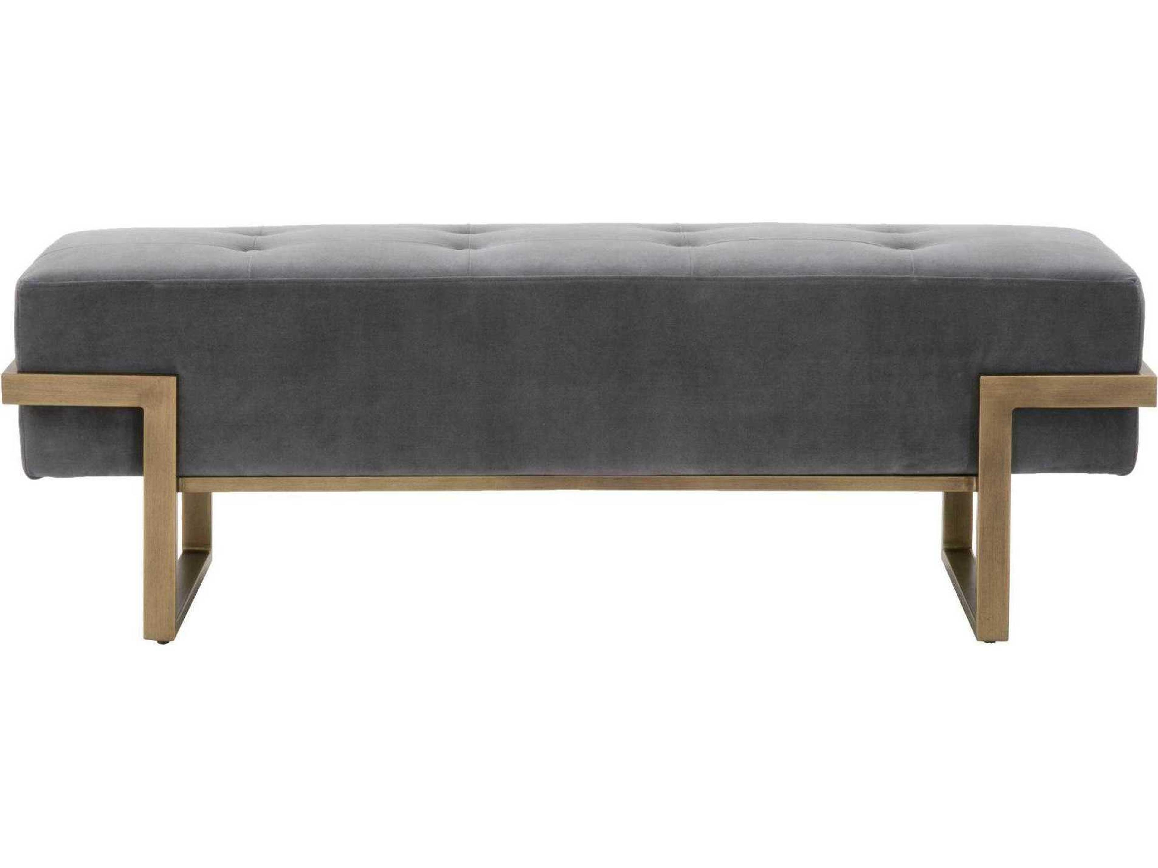 Luxecor Respite Gray Upholstered Accent Bench