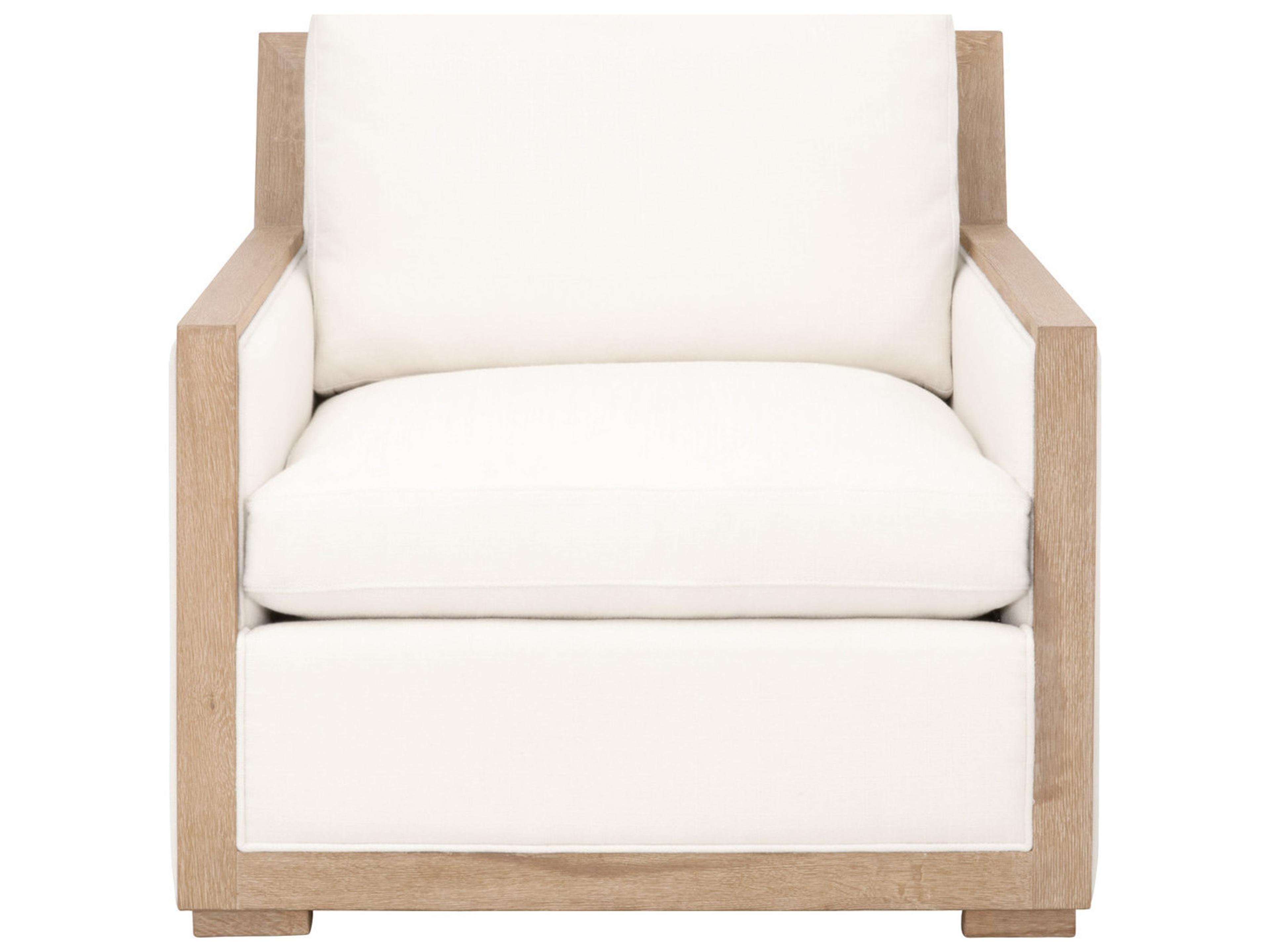Luxecor Respite White Fabric Accent Chair