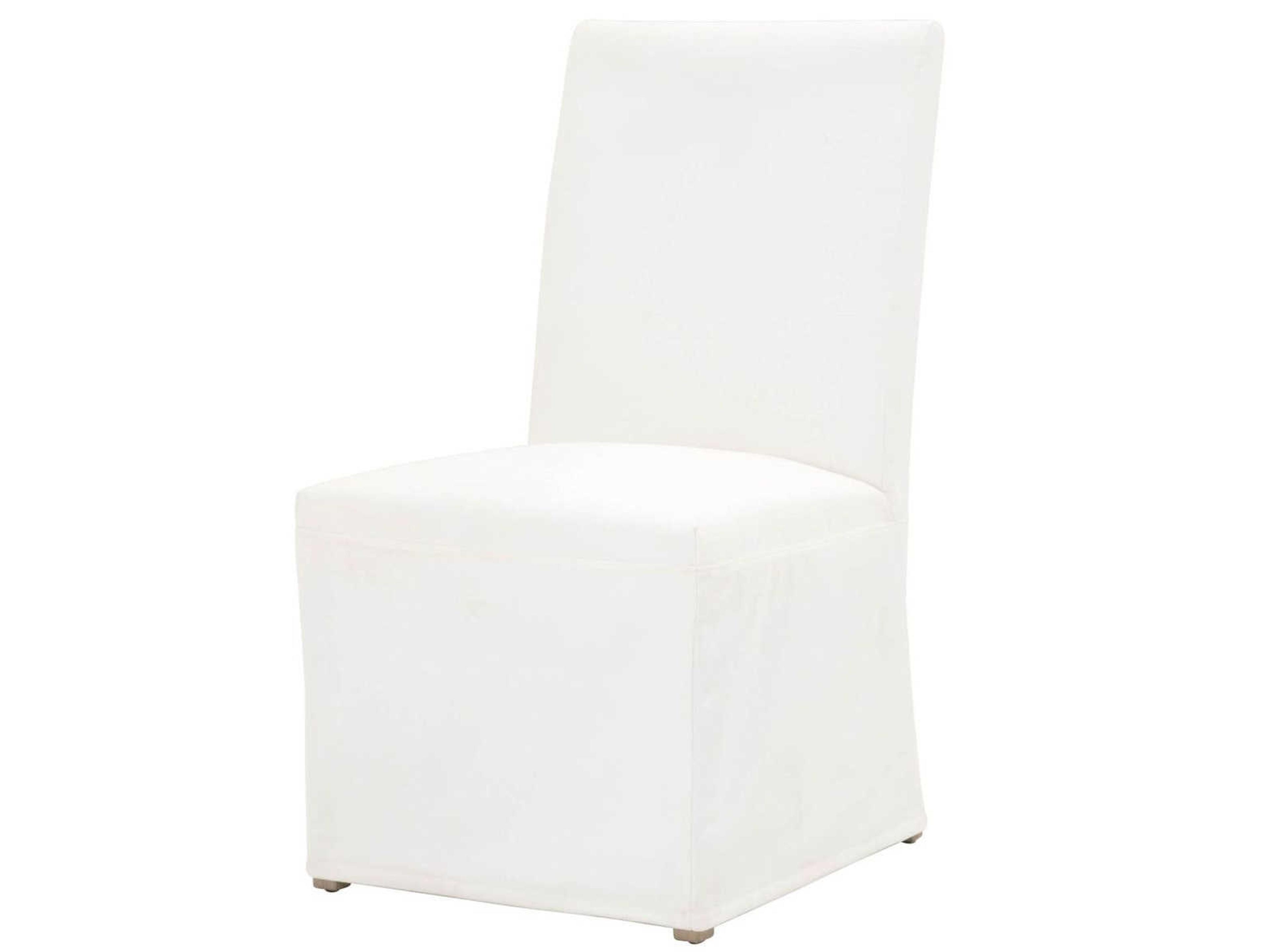 Essentials for Living Stitch & Hand Levi Birch Wood White Upholstered Side Dining Chair Set of 2
