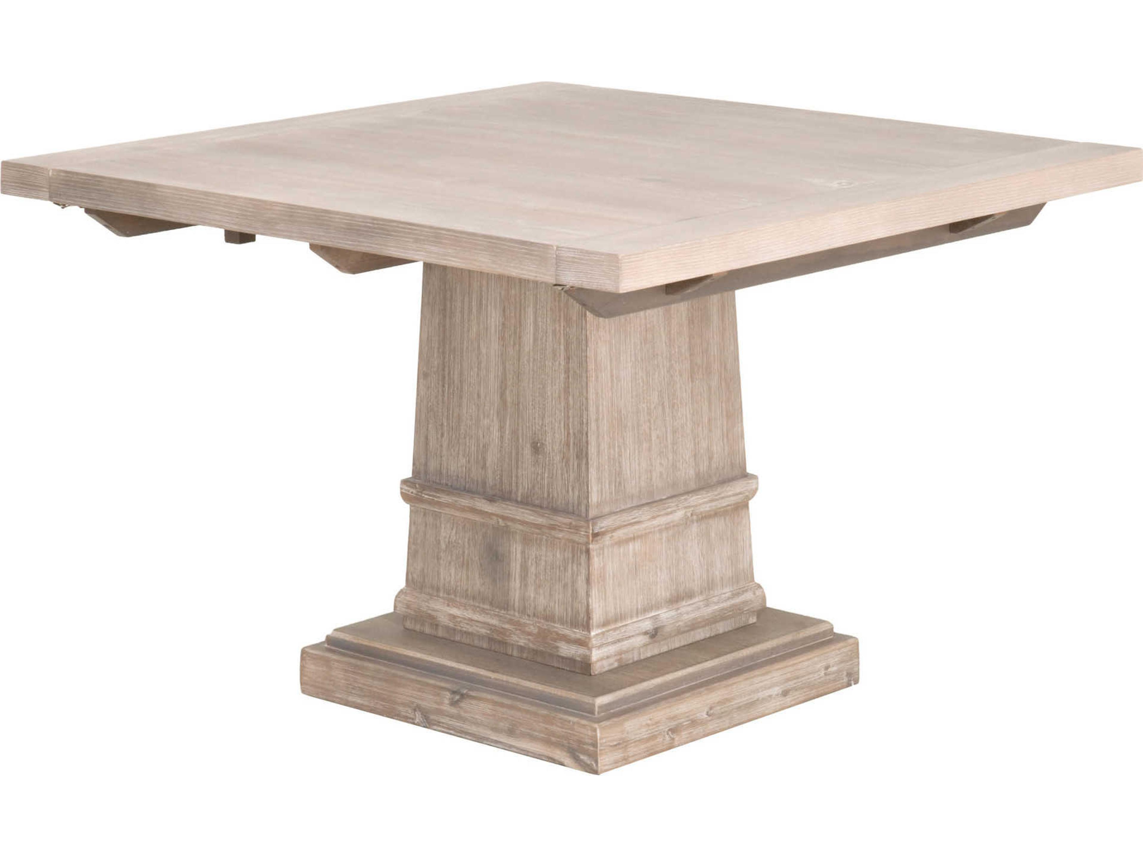 Traditions Hudson Extendable Rectangular Wood Natural Gray Dining Table