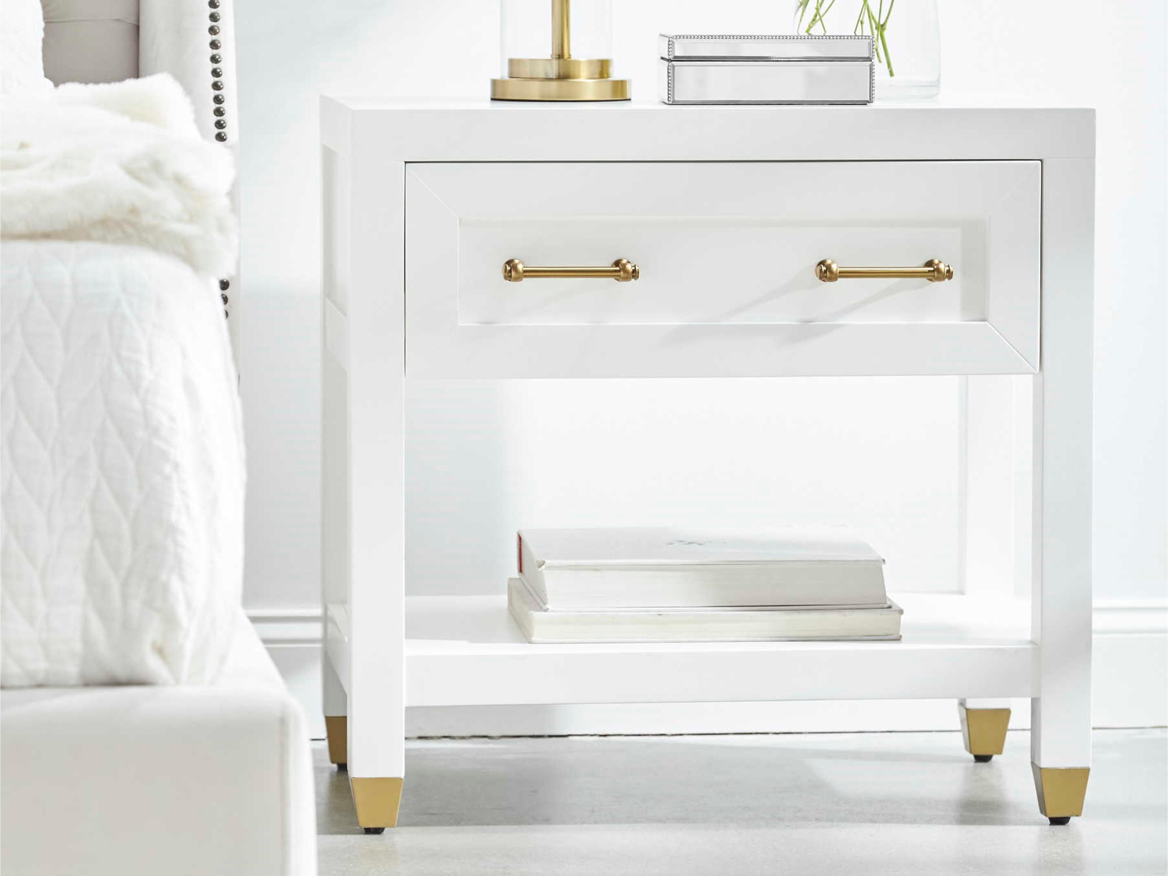 Luxecor Respite 1-Drawer Rubberwood Nightstand