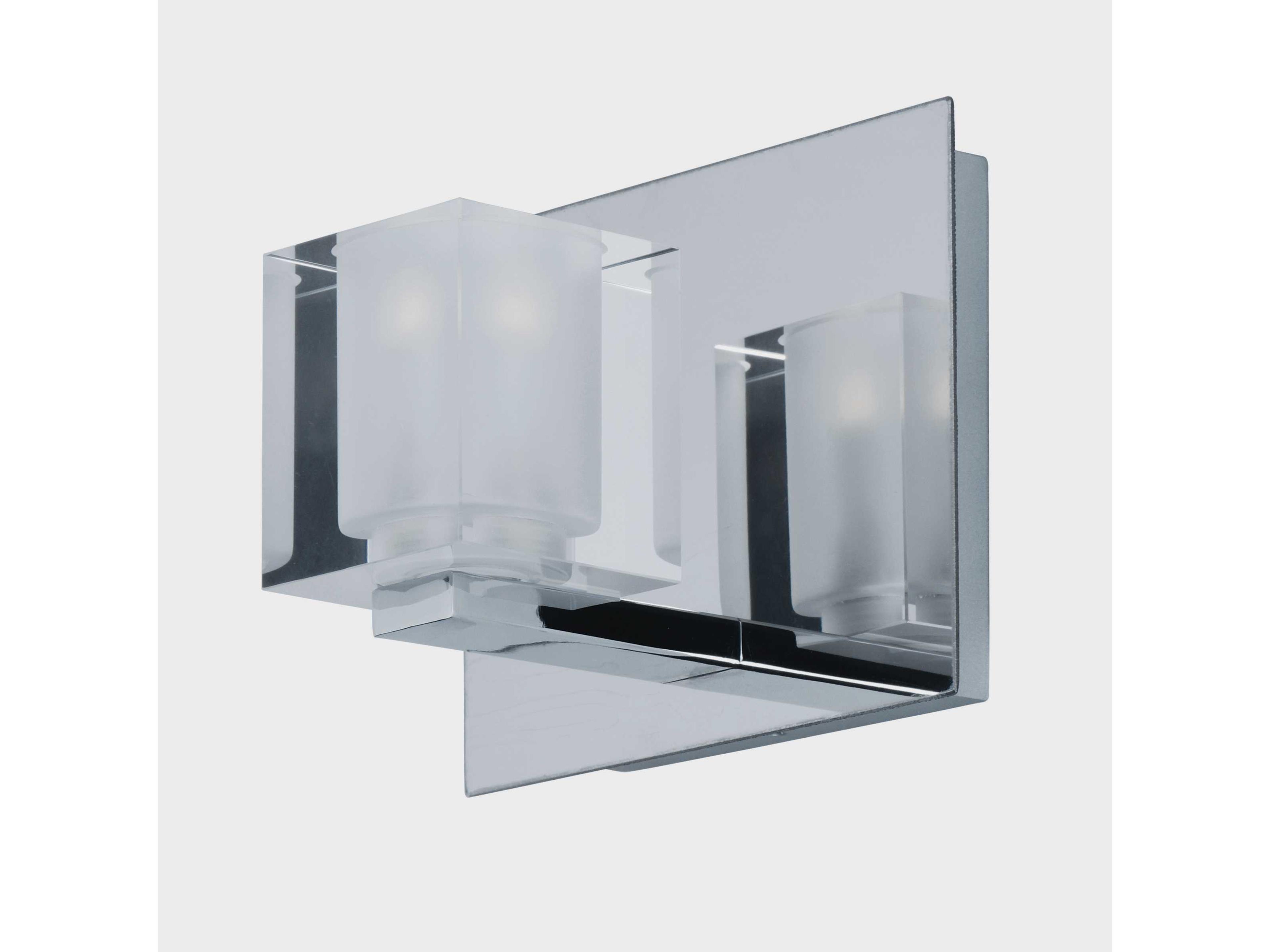 Polished Chrome Glass LED Wall Sconce