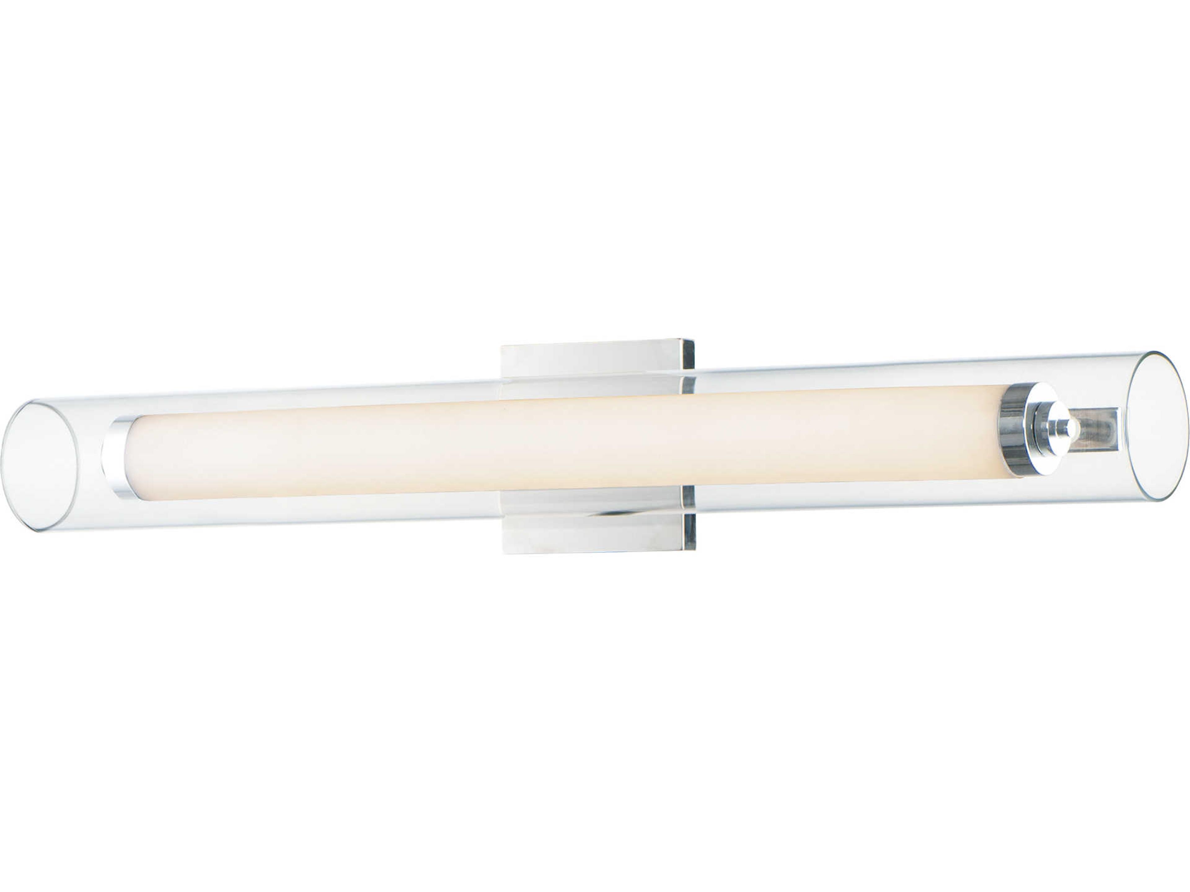 Centrum 1-Light Polished Chrome Glass LED Vanity Light