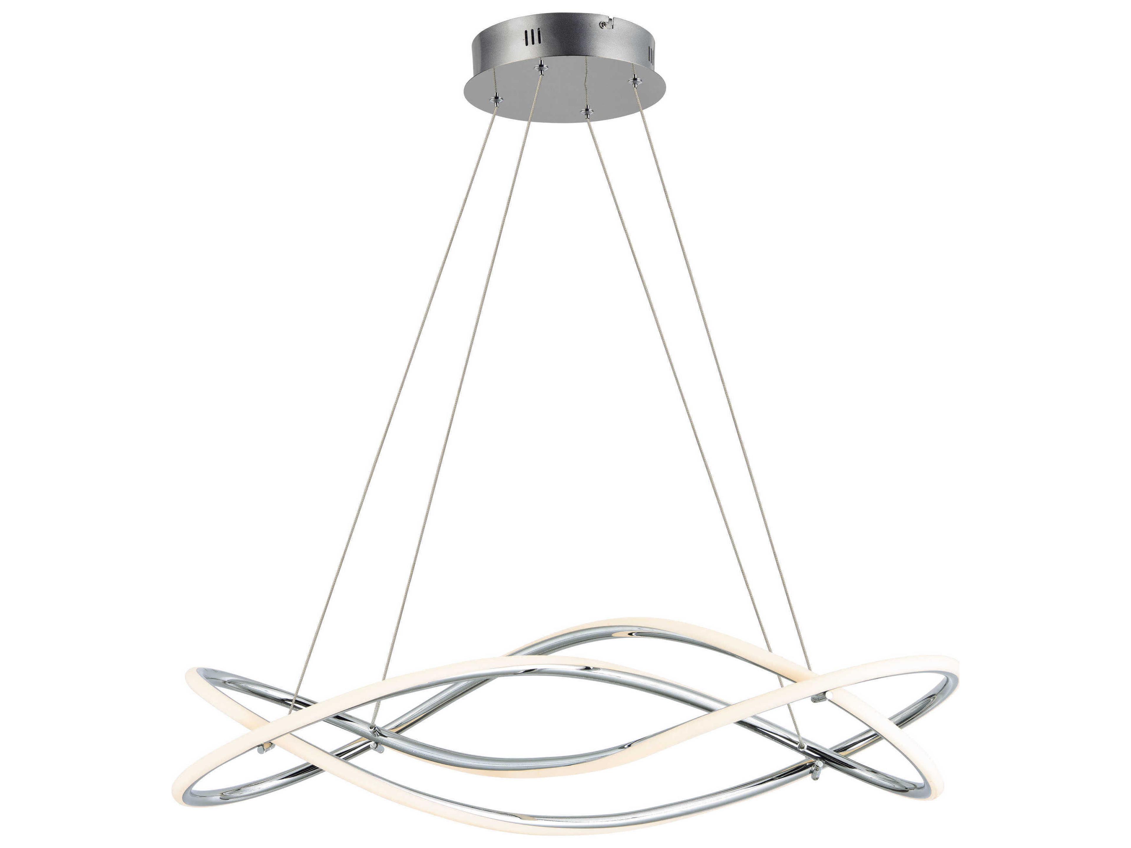 Coaster LED Pendant in Polished Chrome