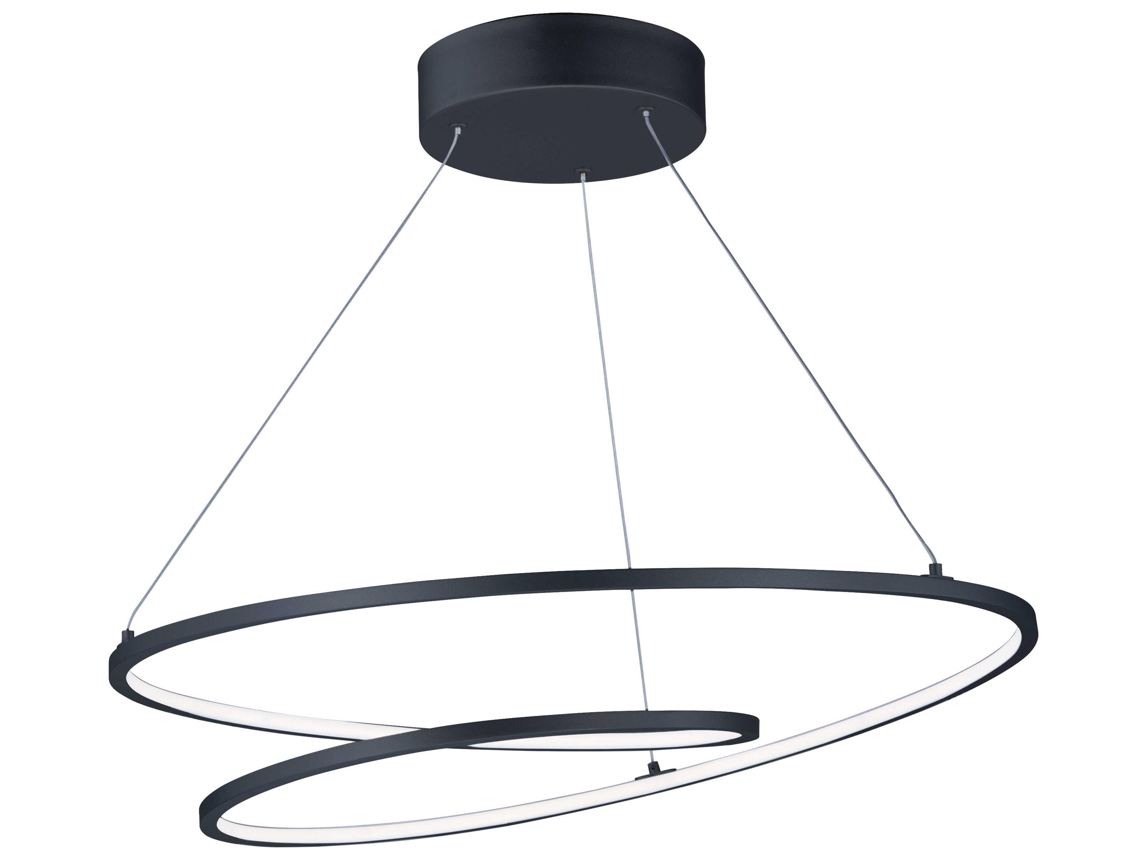 Cycle LED Pendant Modern Black Ring Light
