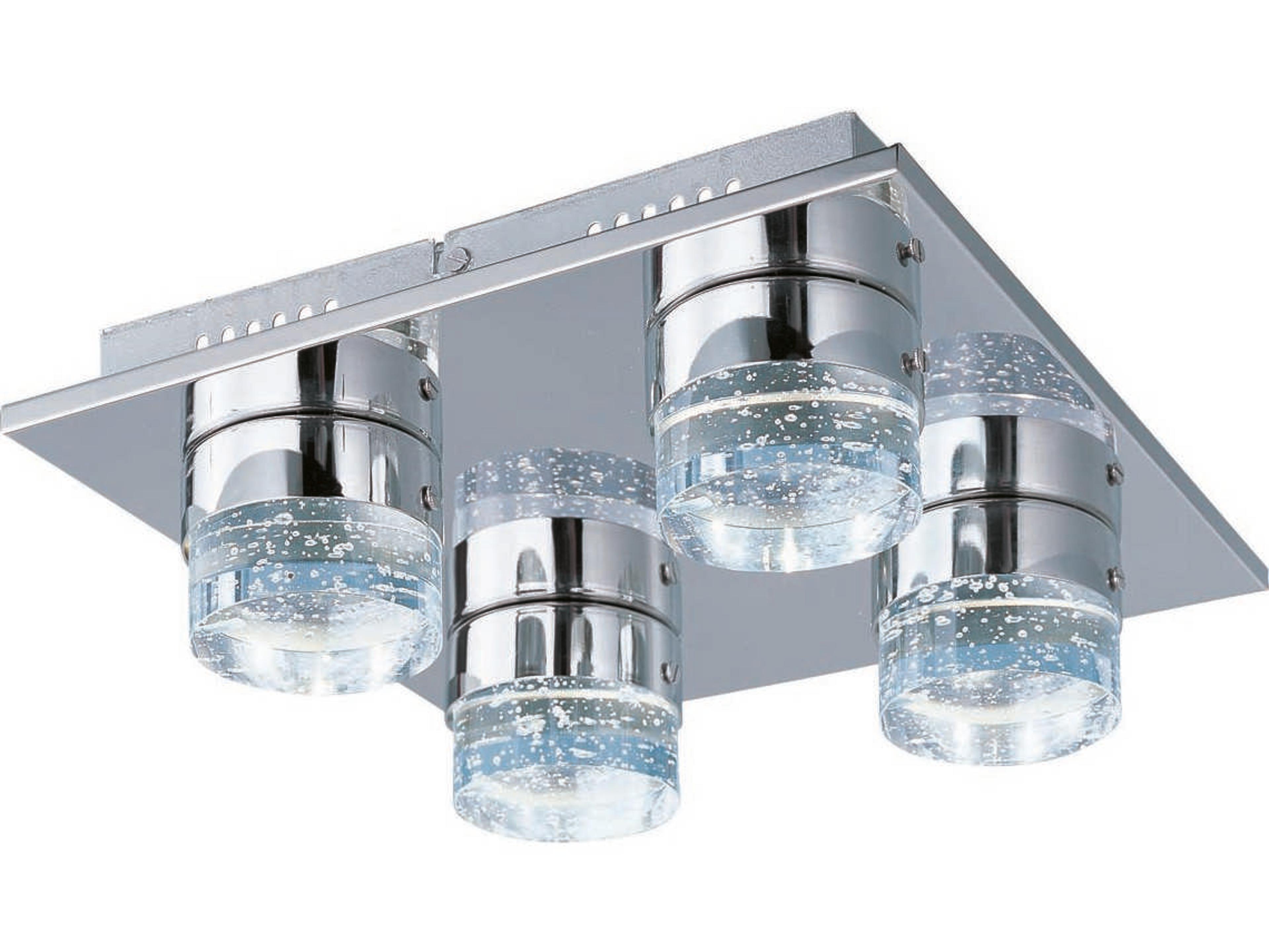 Fizz IV LED Flush Mount Polished Chrome Modern Ceiling Light