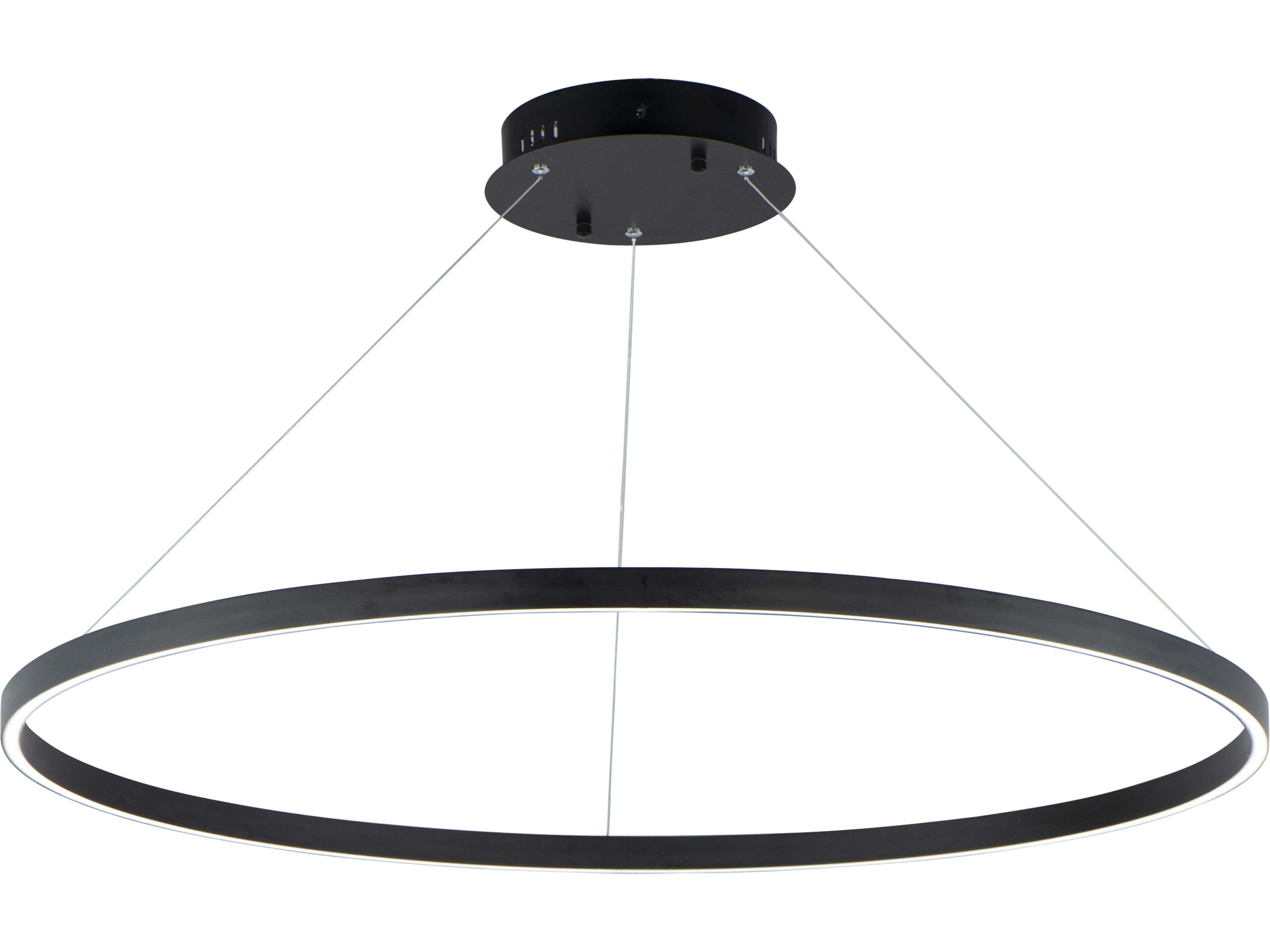 Groove LED Pendant 40-Inch Black