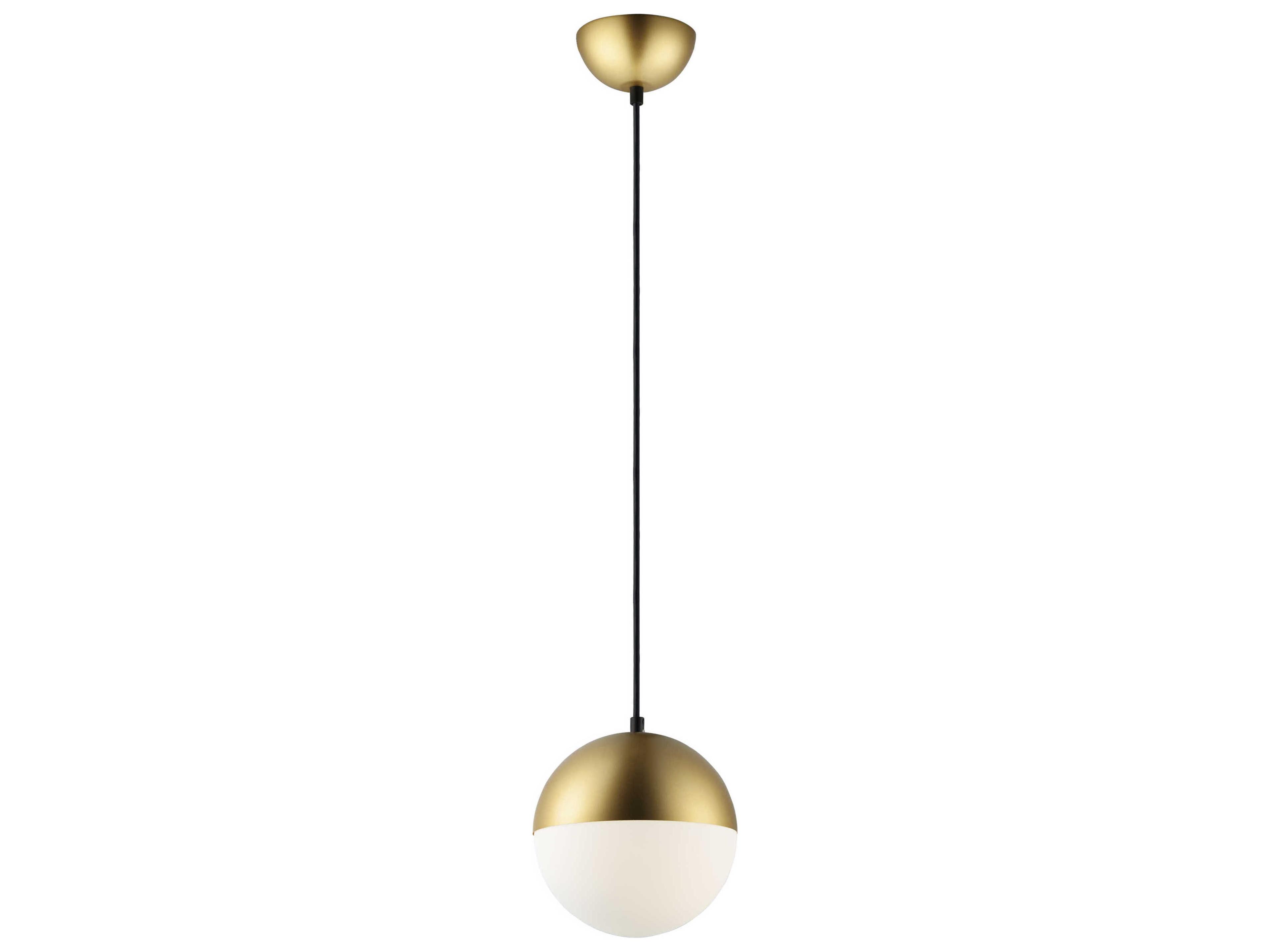 Half Moon LED Mini Pendant in Metallic Gold