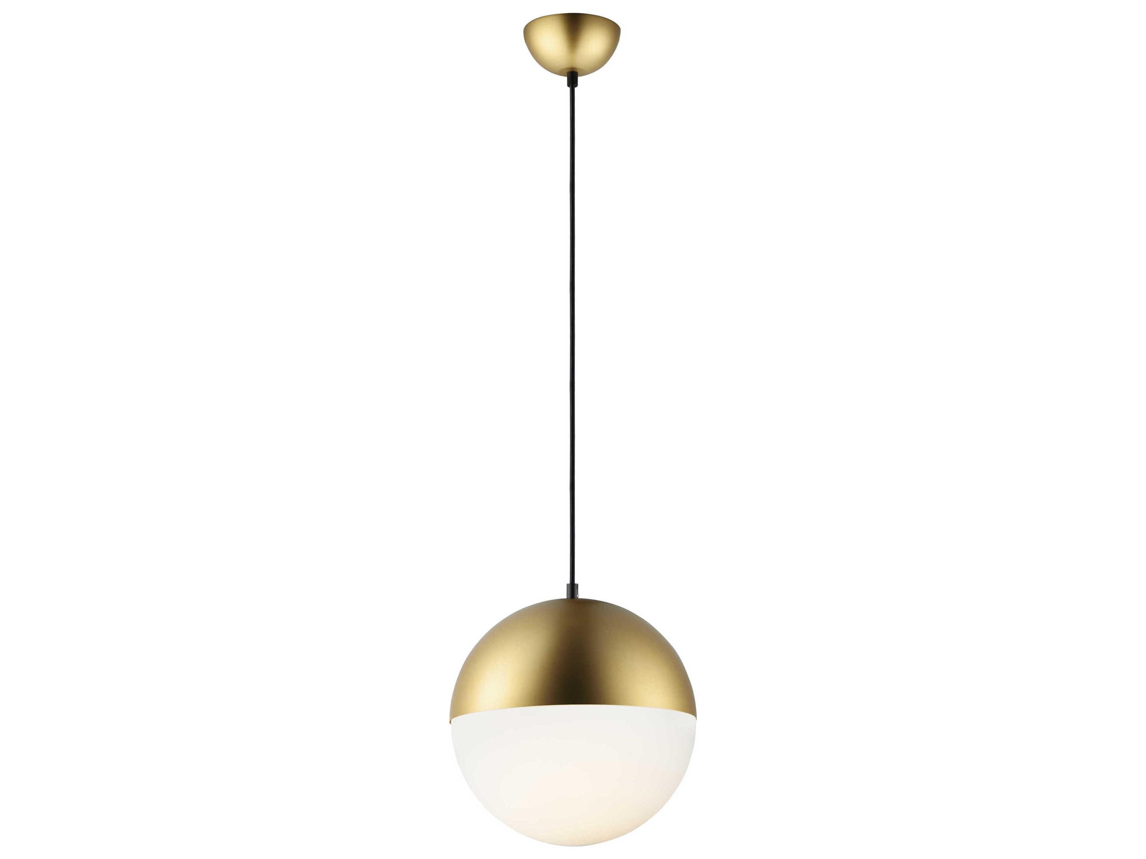 Half Moon Large LED Pendant Metallic Gold