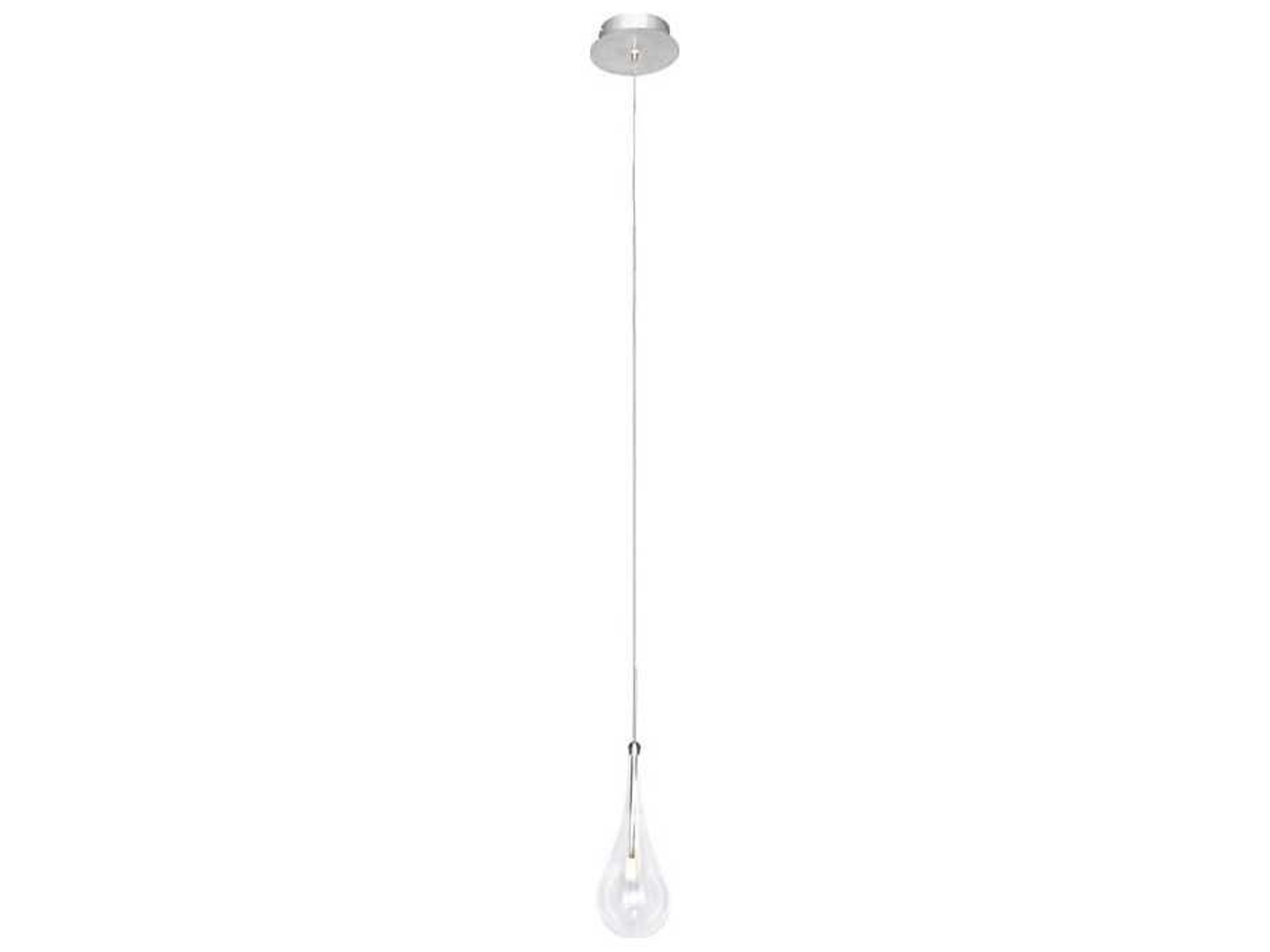 Larmes LED Pendant Polished Chrome Single Light