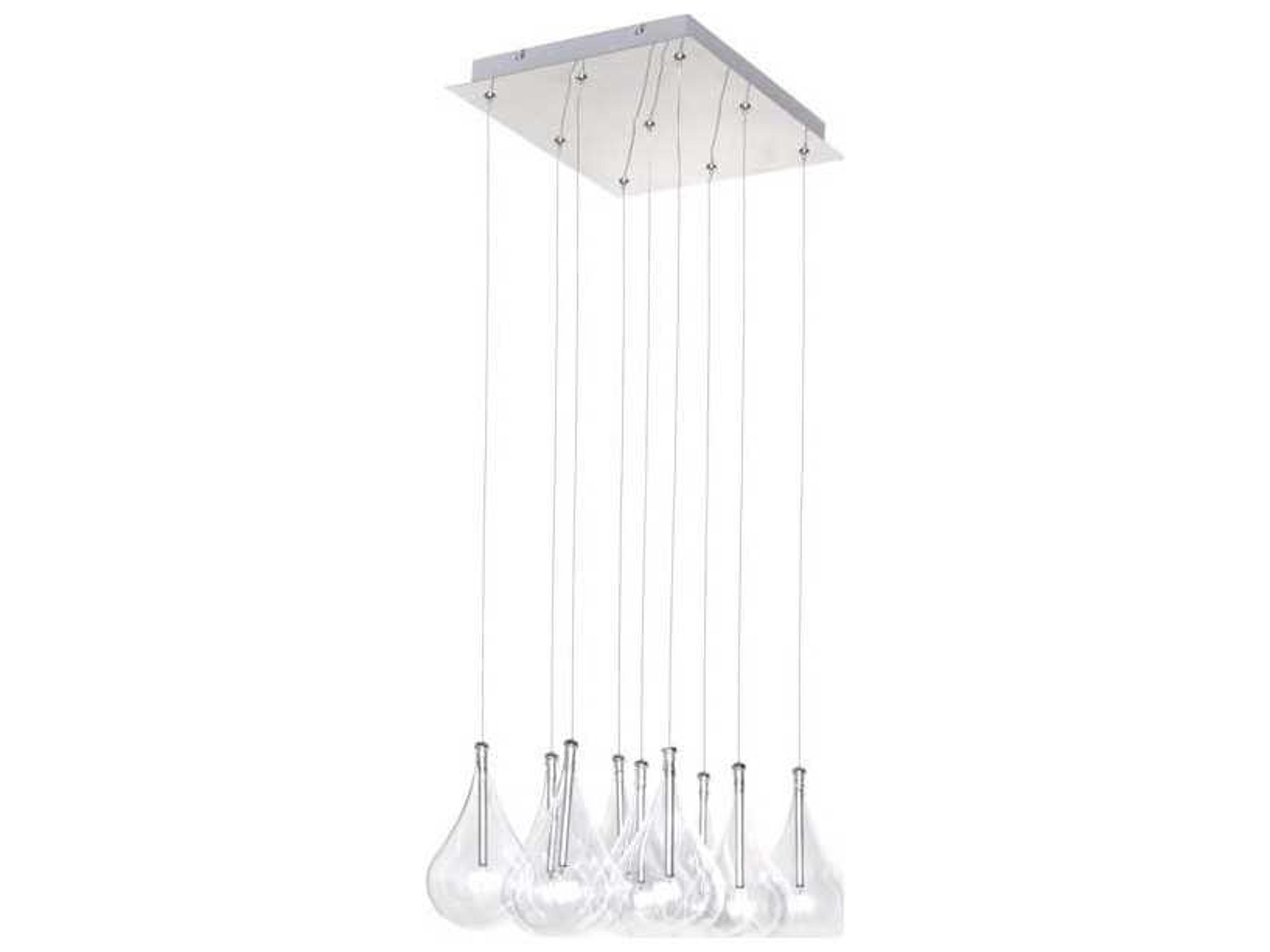 Larmes 9-Light Multi-Light Pendant in Polished Chrome