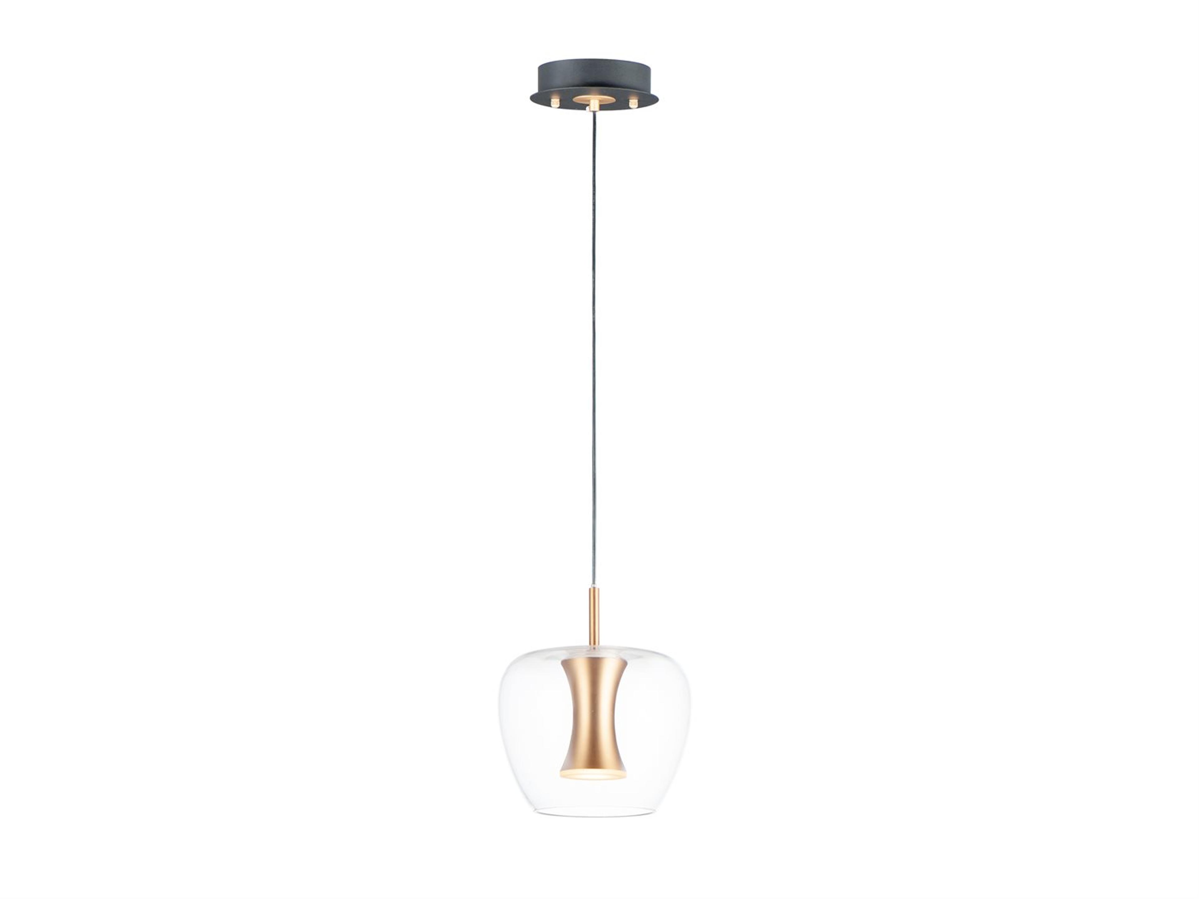 ET2 1-Light Black Gold Glass LED Mini Pendant