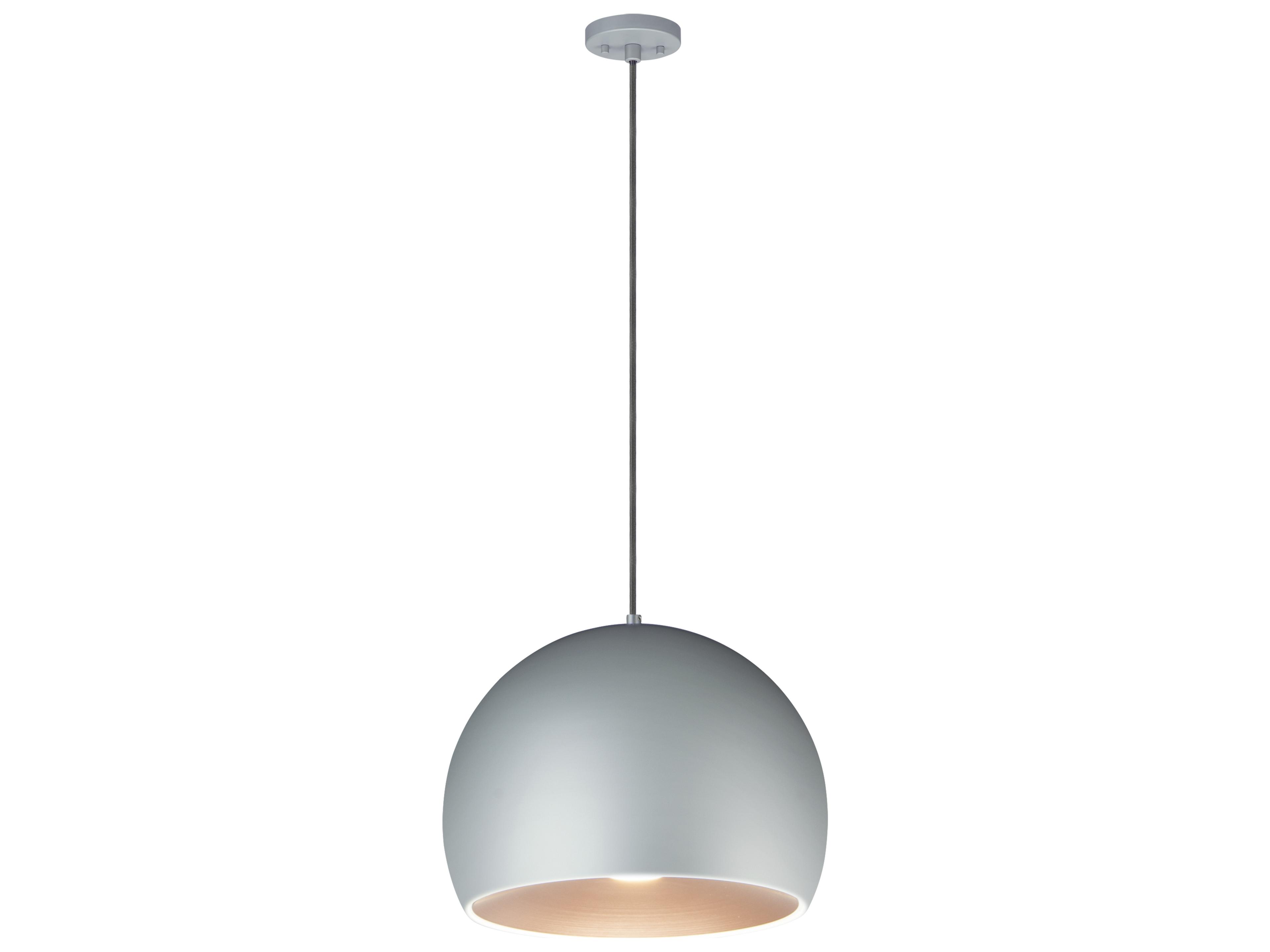 Palla 1-Light Dark Grey Coffee Brown LED Dome Pendant