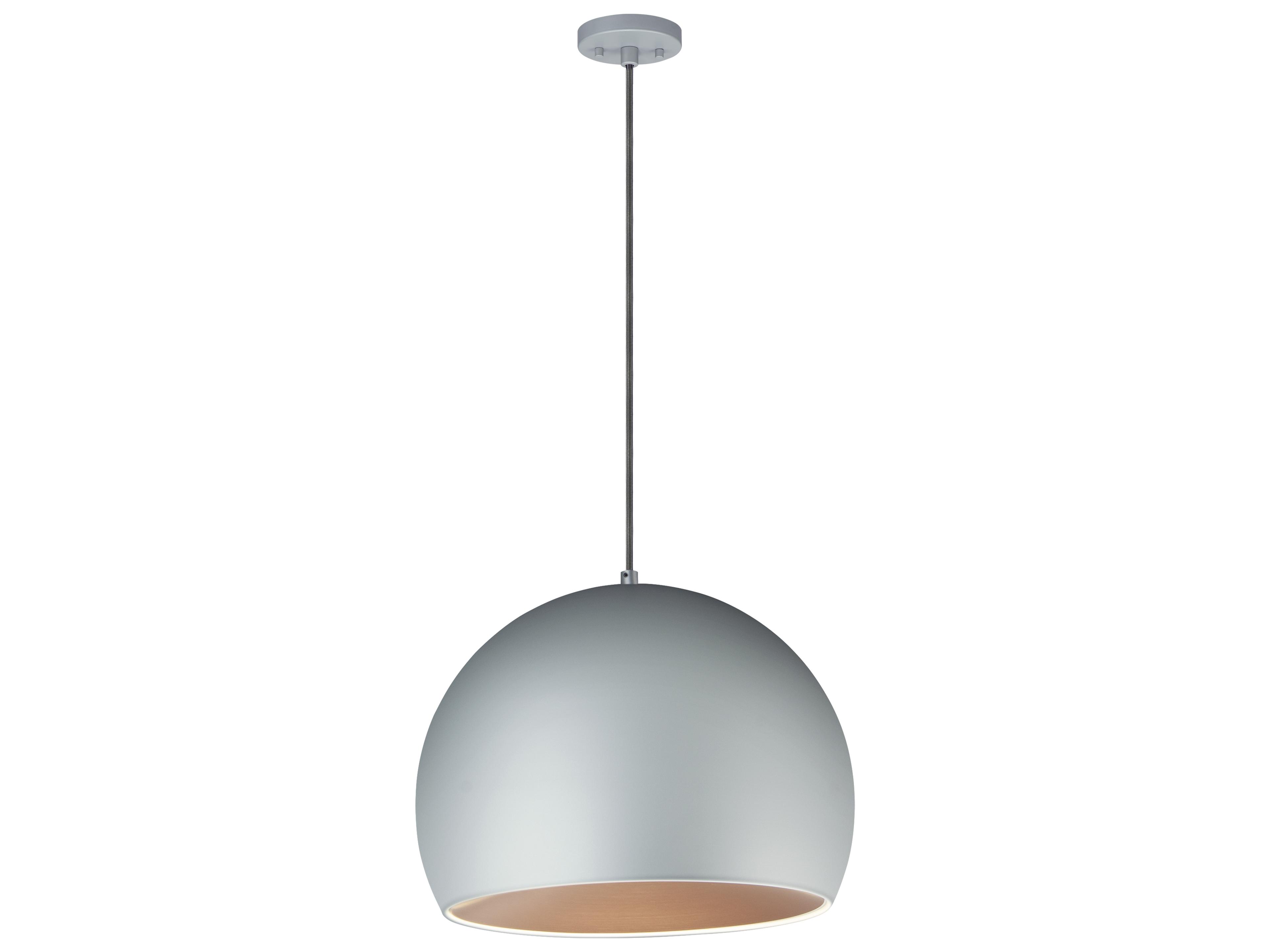 Palla 1-Light Dark Grey Coffee Brown LED Dome Pendant