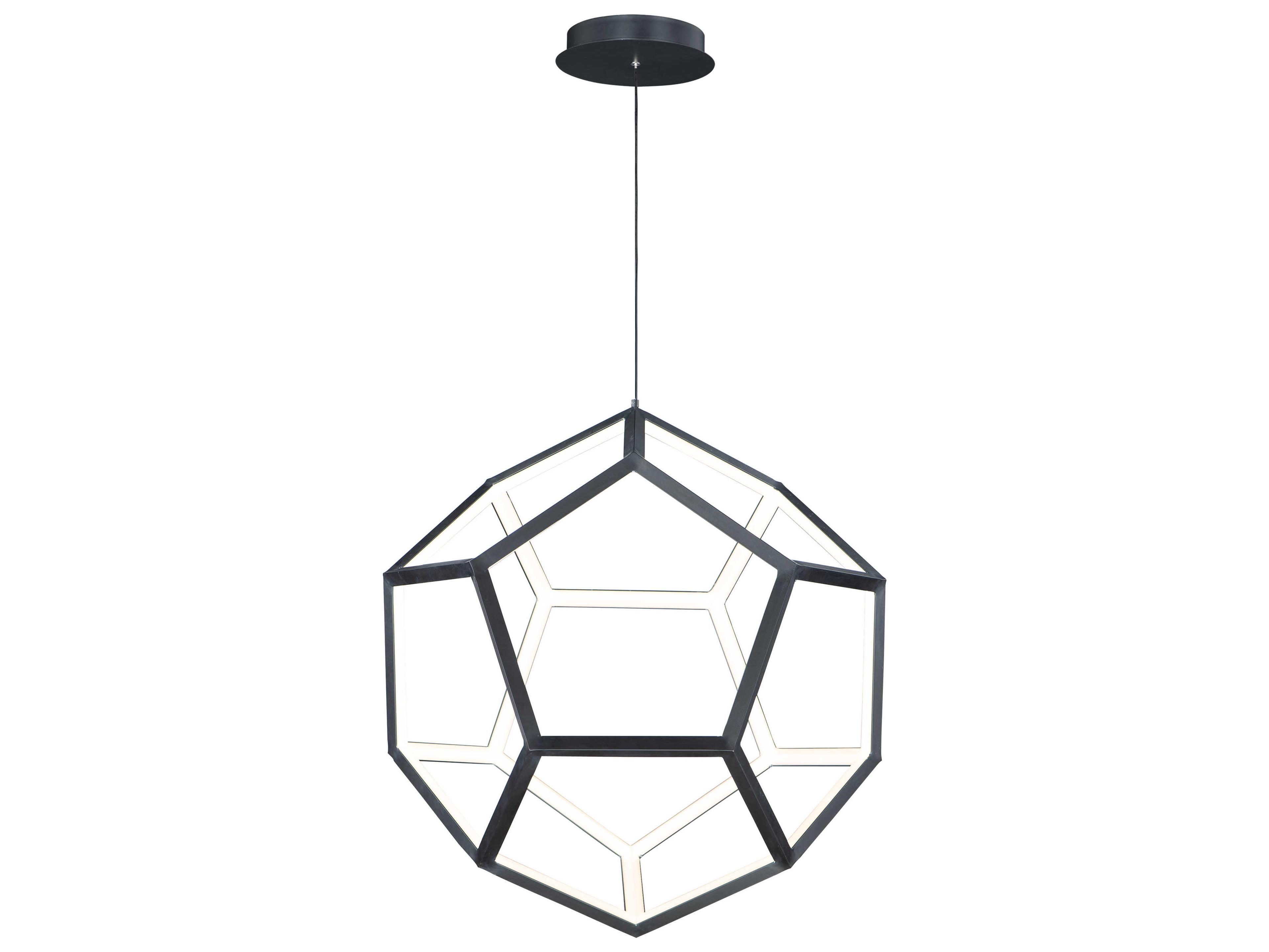 Penta LED Pendant Black Geometric