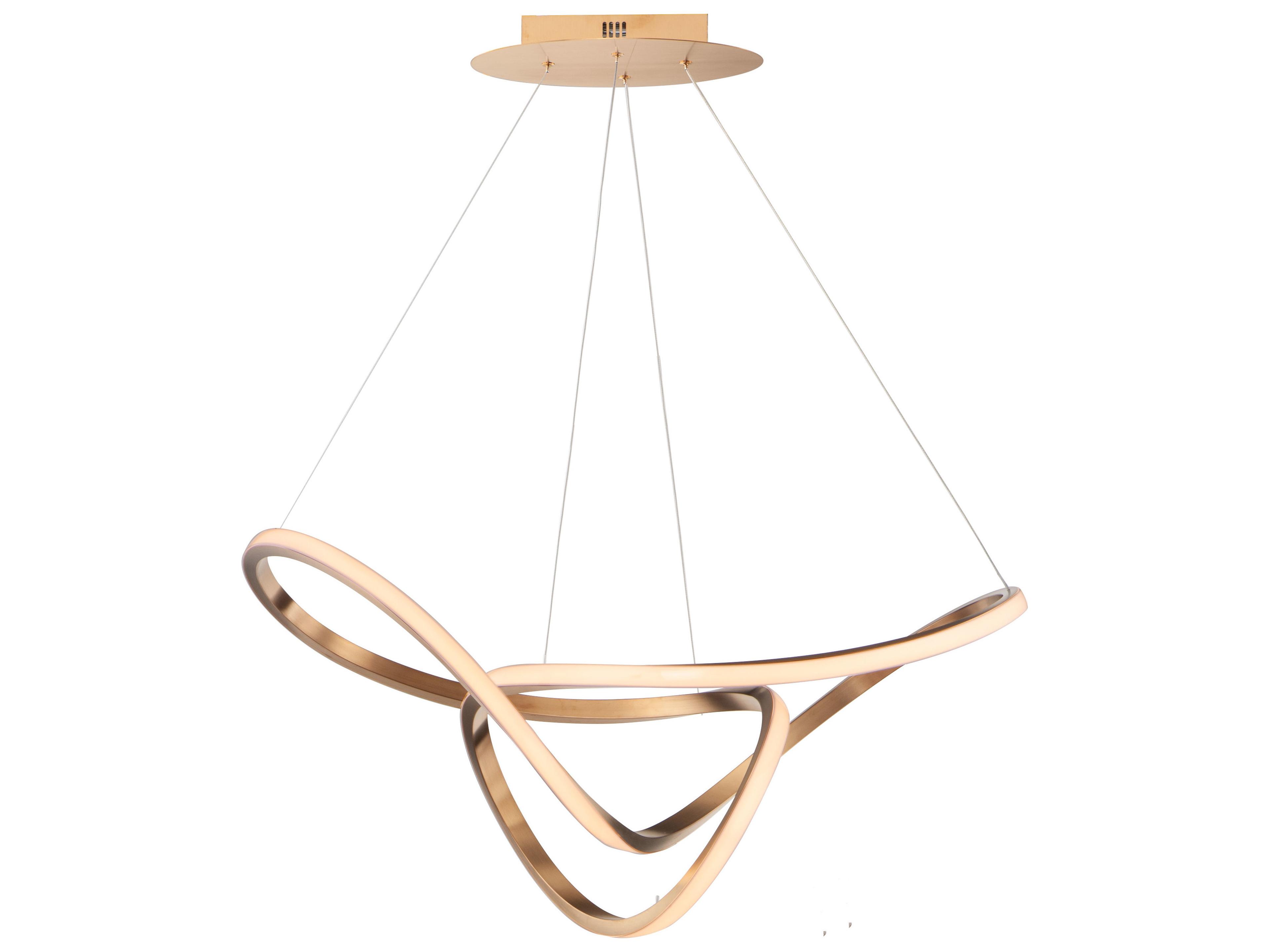 Perpetual LED Pendant Light in Brushed Champagne