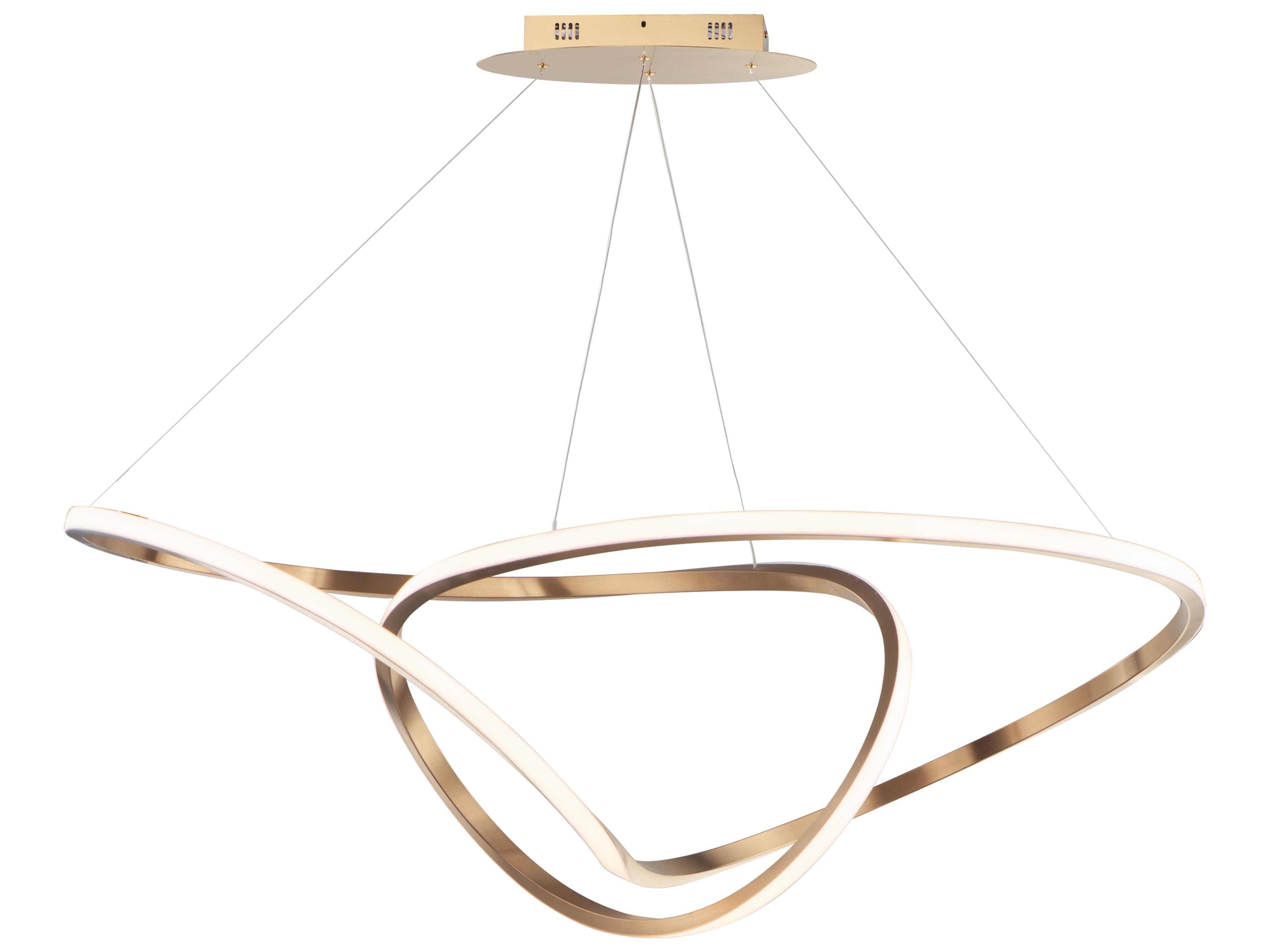 Perpetual LED Pendant Light in Brushed Champagne