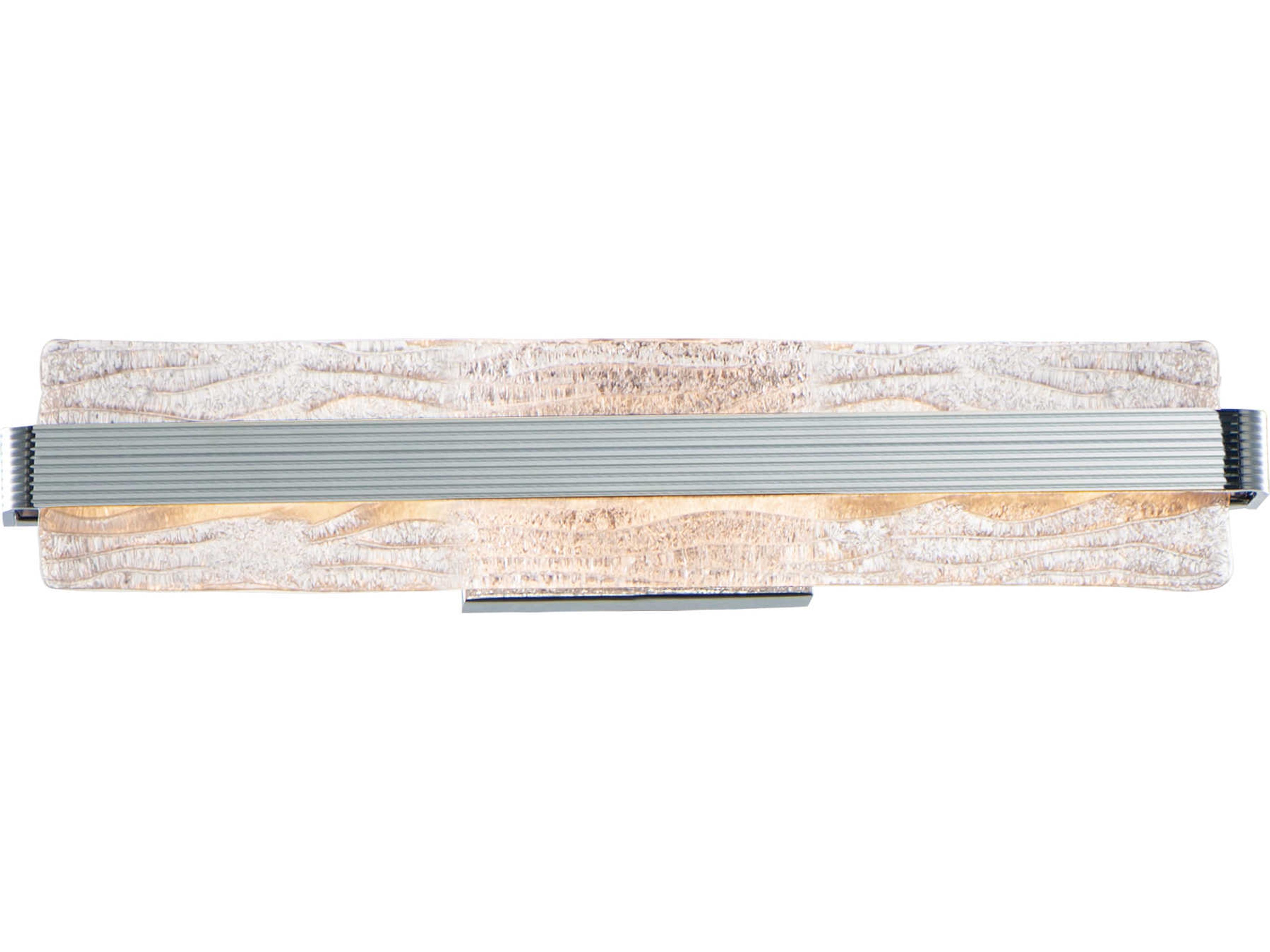 ET2 Ripple 1-Light Polished Chrome Glass LED Vanity Light