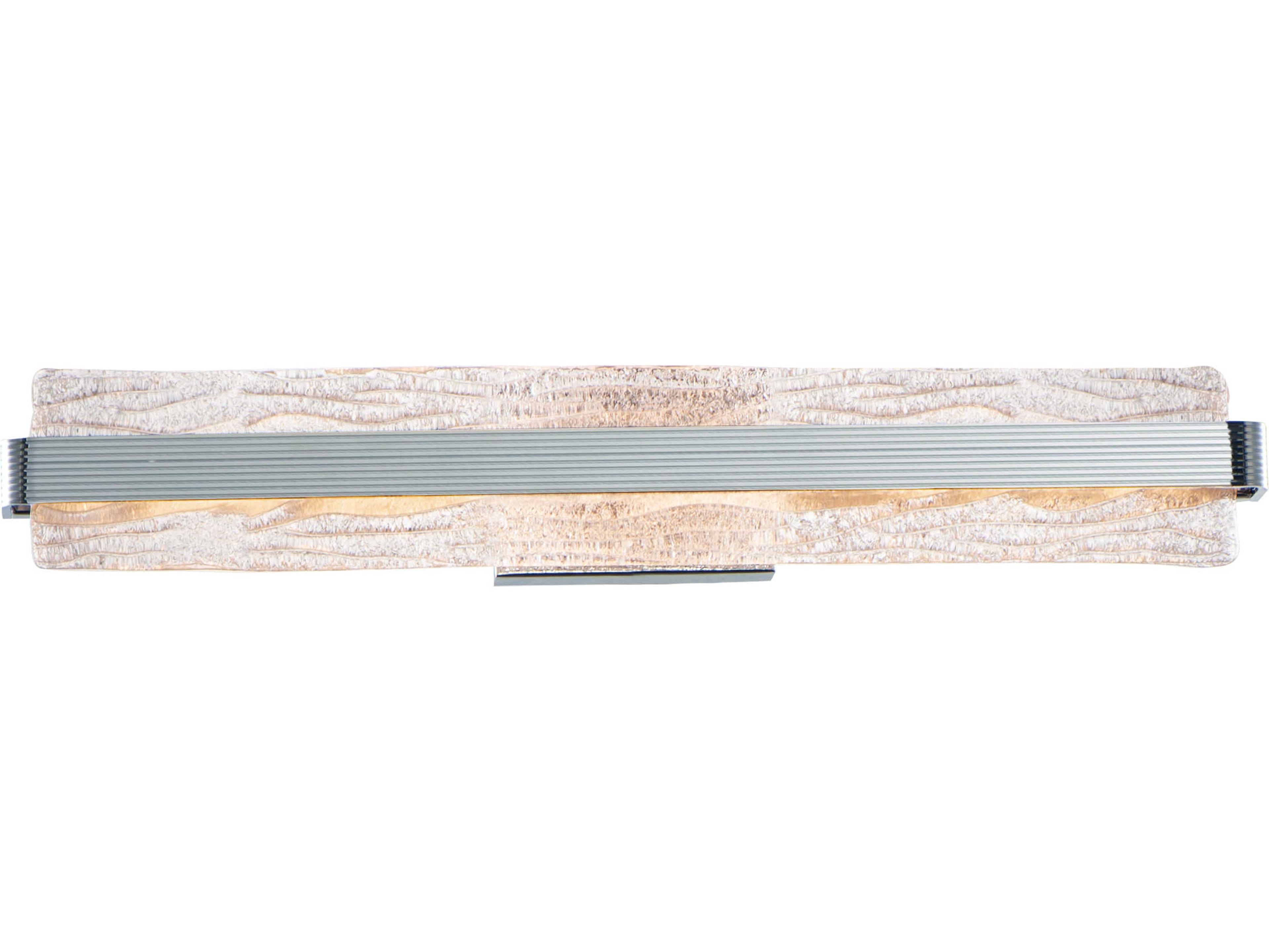 Ripple 1-Light Polished Chrome Glass LED Vanity Light