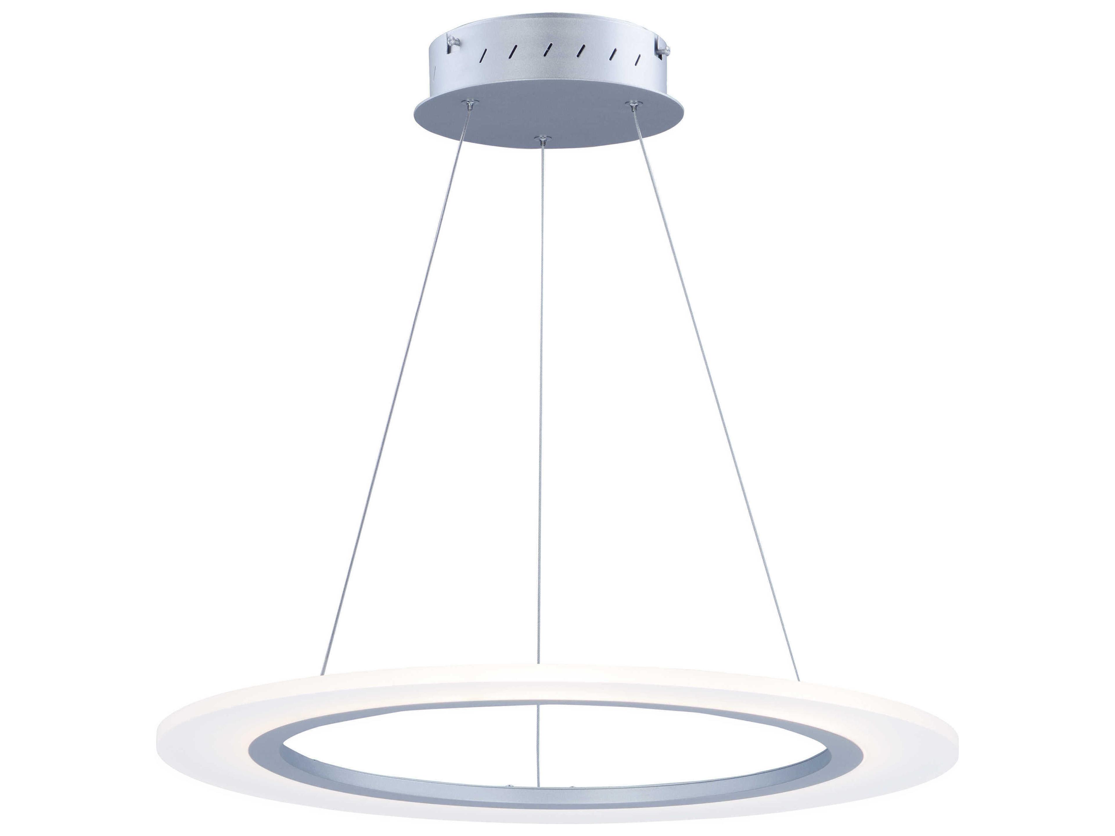 Saturn Ii Led 1-Light Matte Silver LED Round Pendant