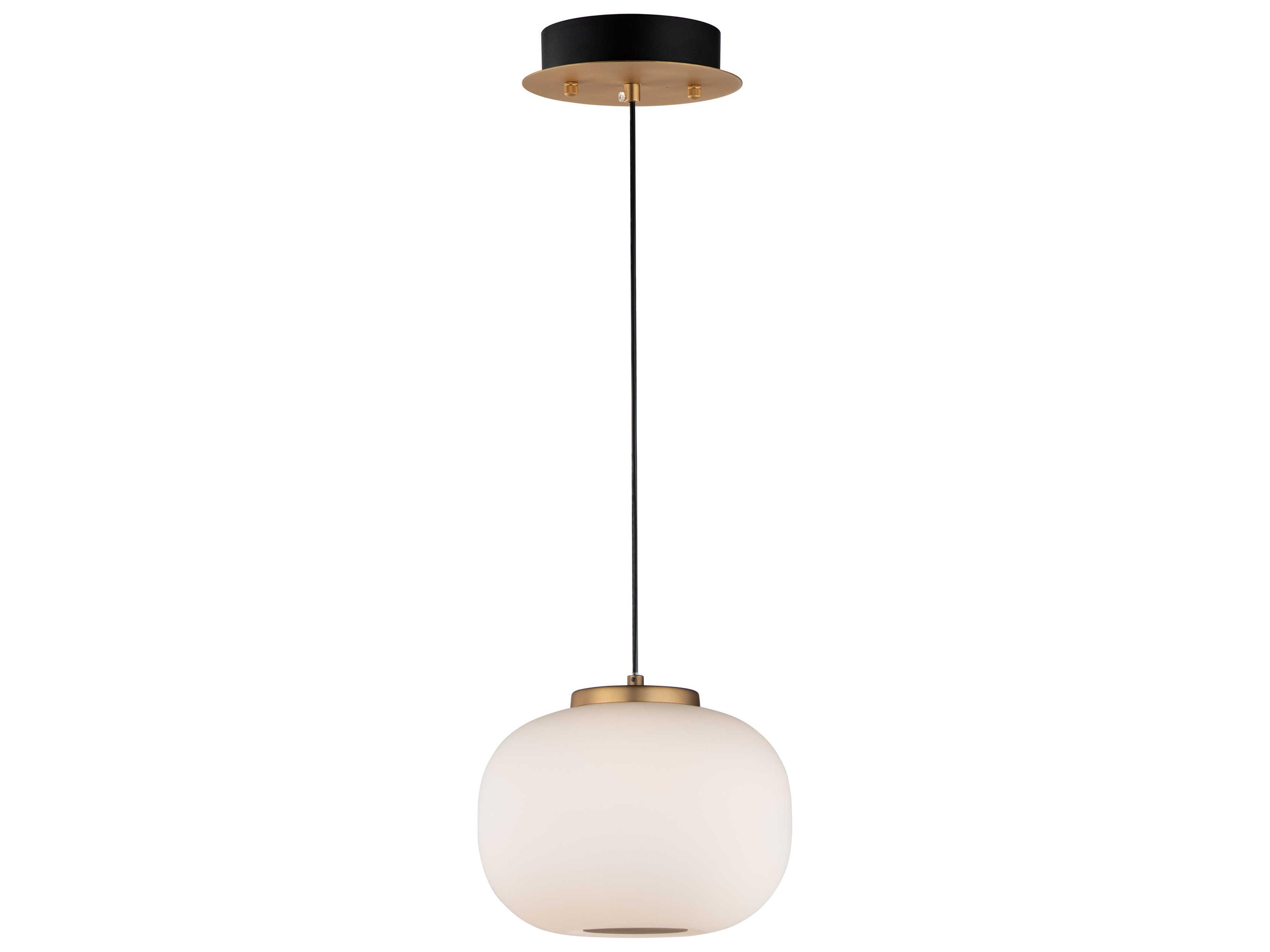 Soji LED Pendant Light in Black and Gold