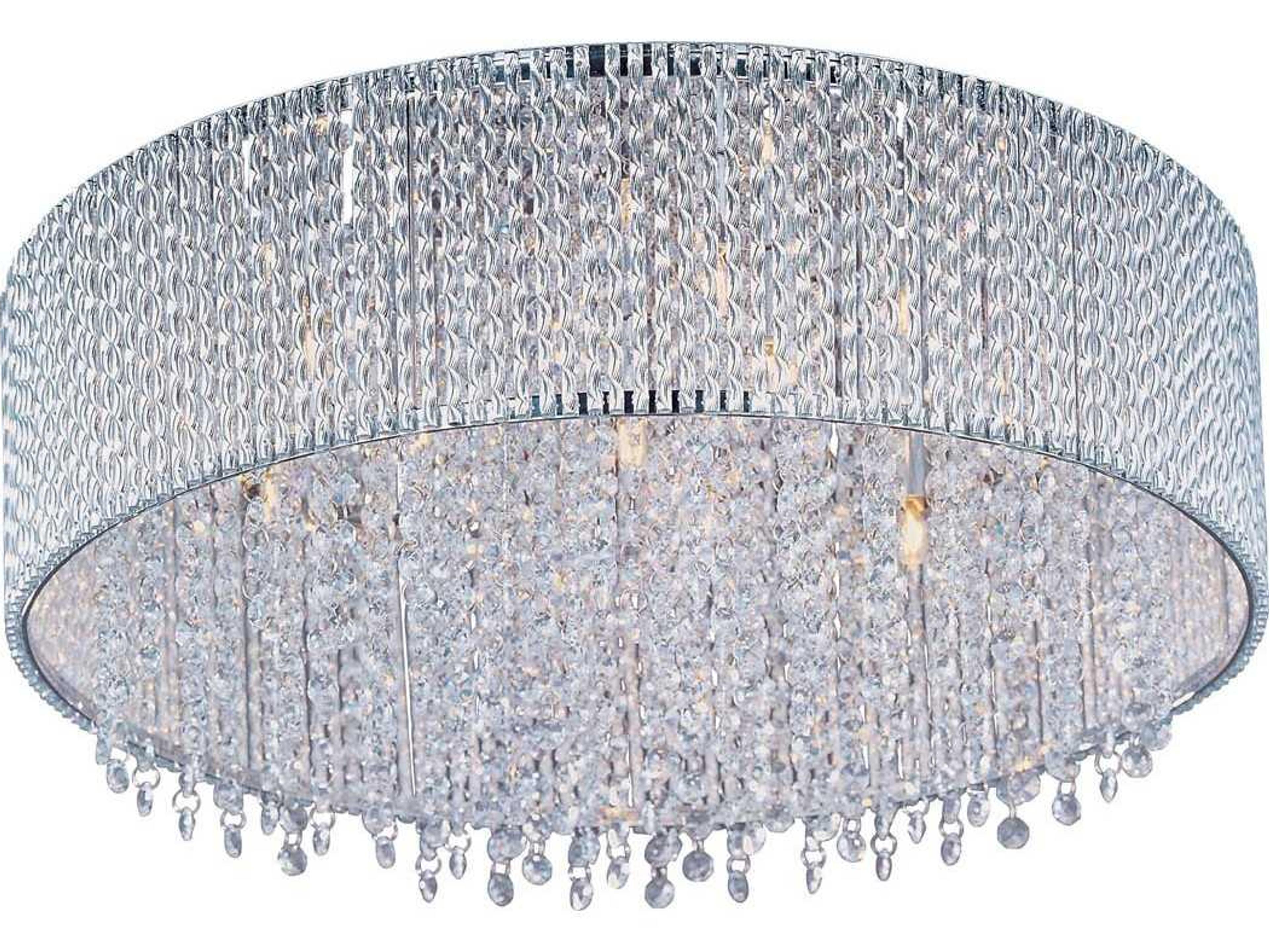 Spiral Flush Mount Ceiling Light Polished Chrome