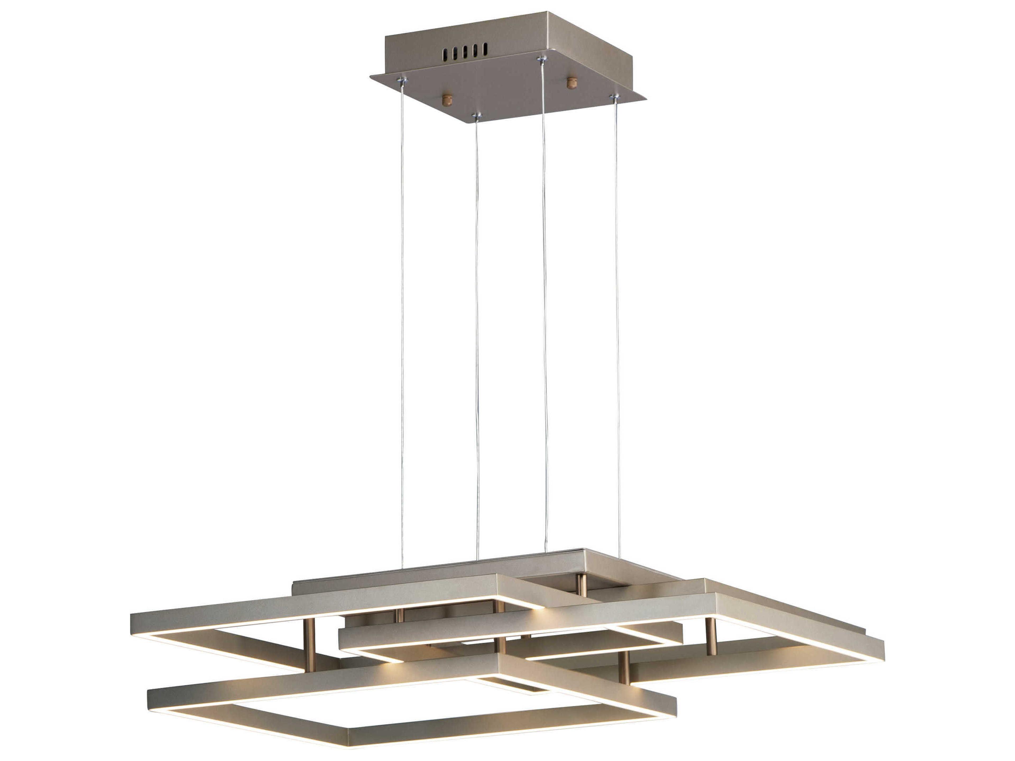 Traverse LED Pendant in Champagne Geometric Style