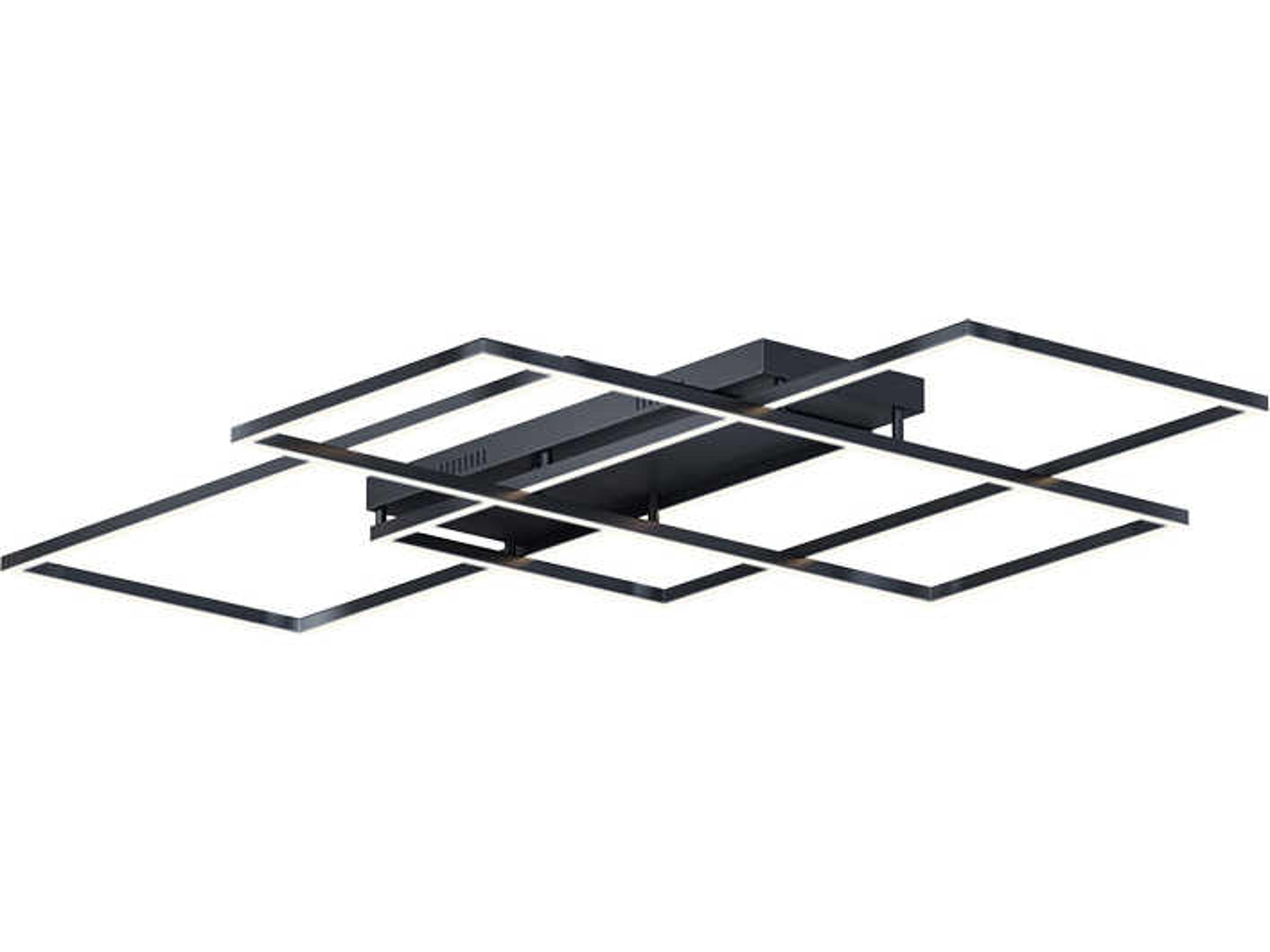 Traverse LED Semi-Flush Ceiling Fixture in Black