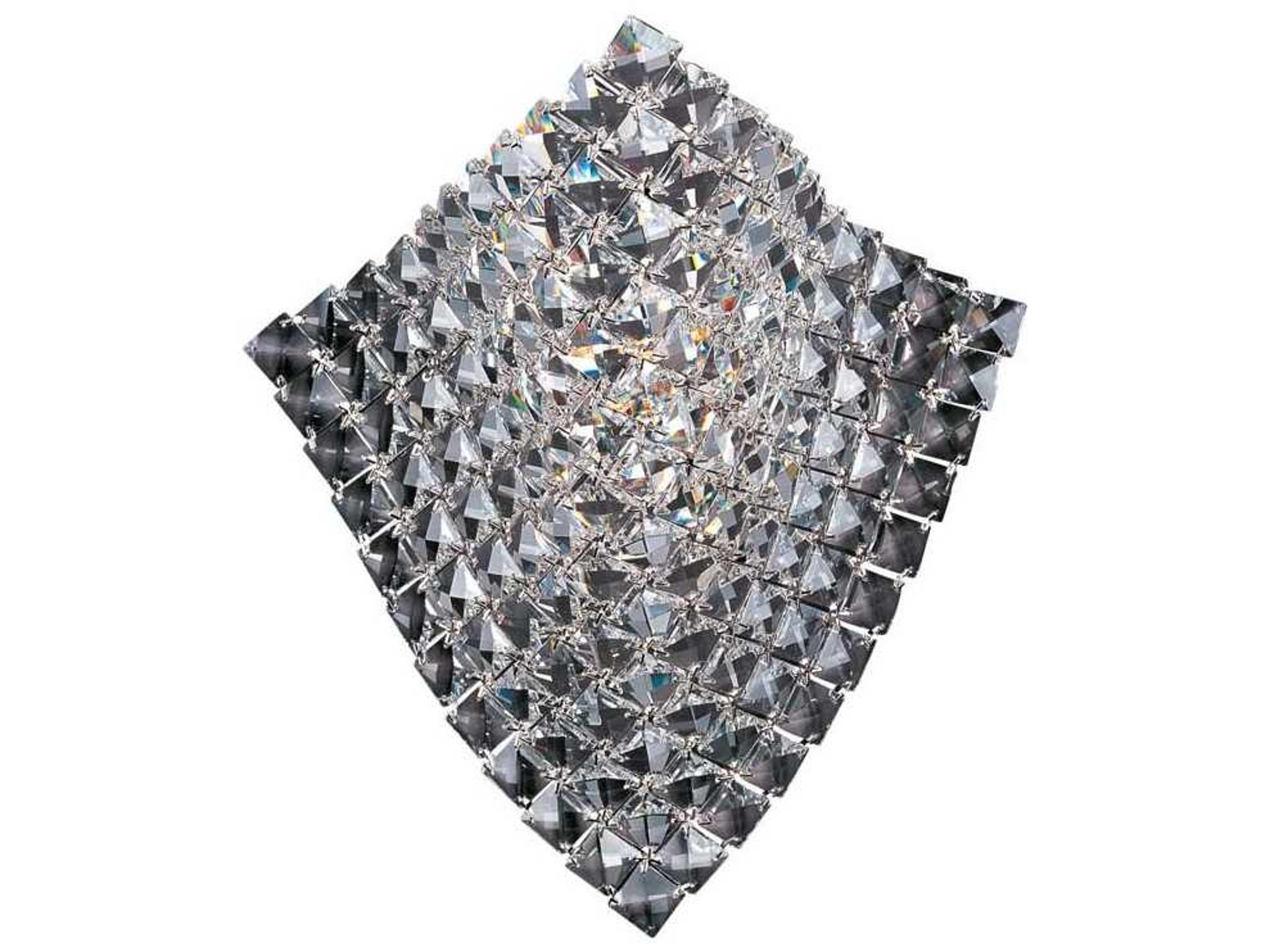 Wave 1-Light Polished Chrome Crystal Glass Wall Sconce