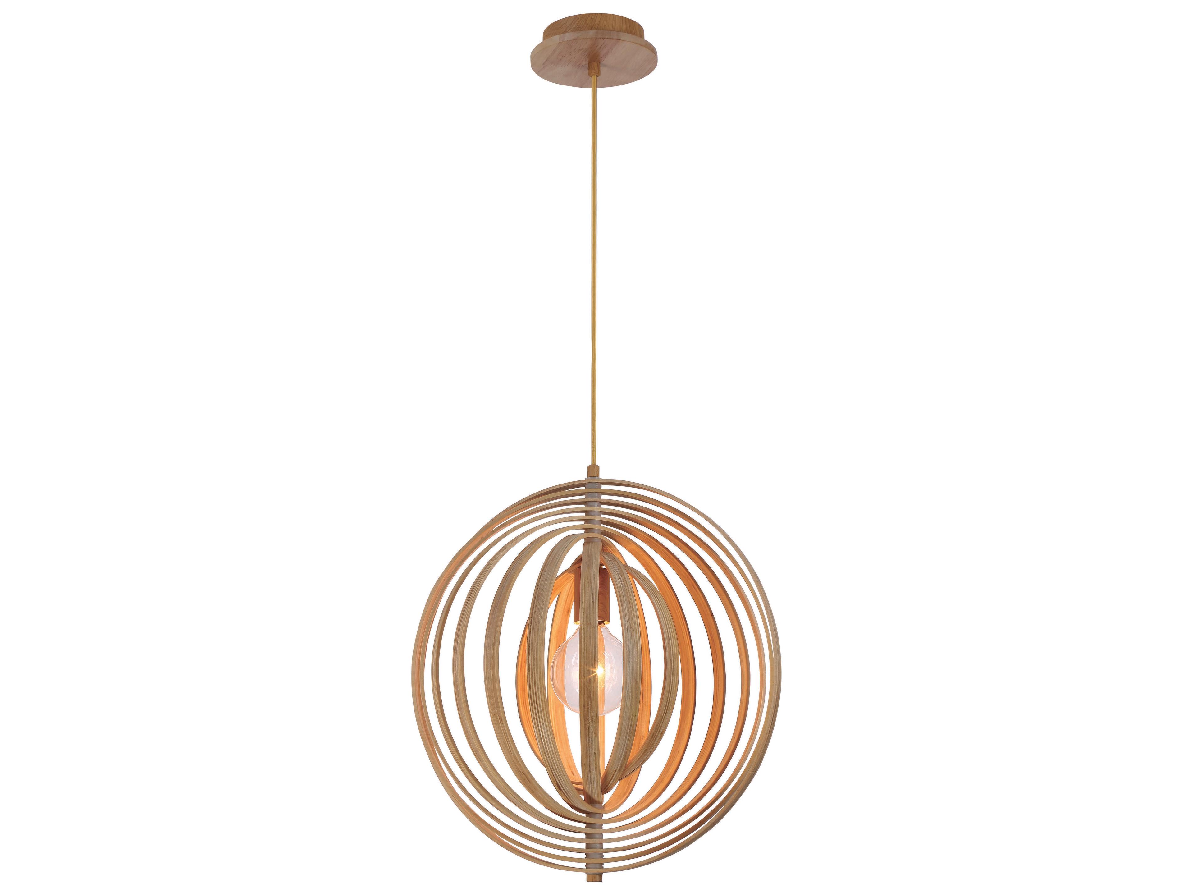 Abruzzo Pendant Light in Natural Wood