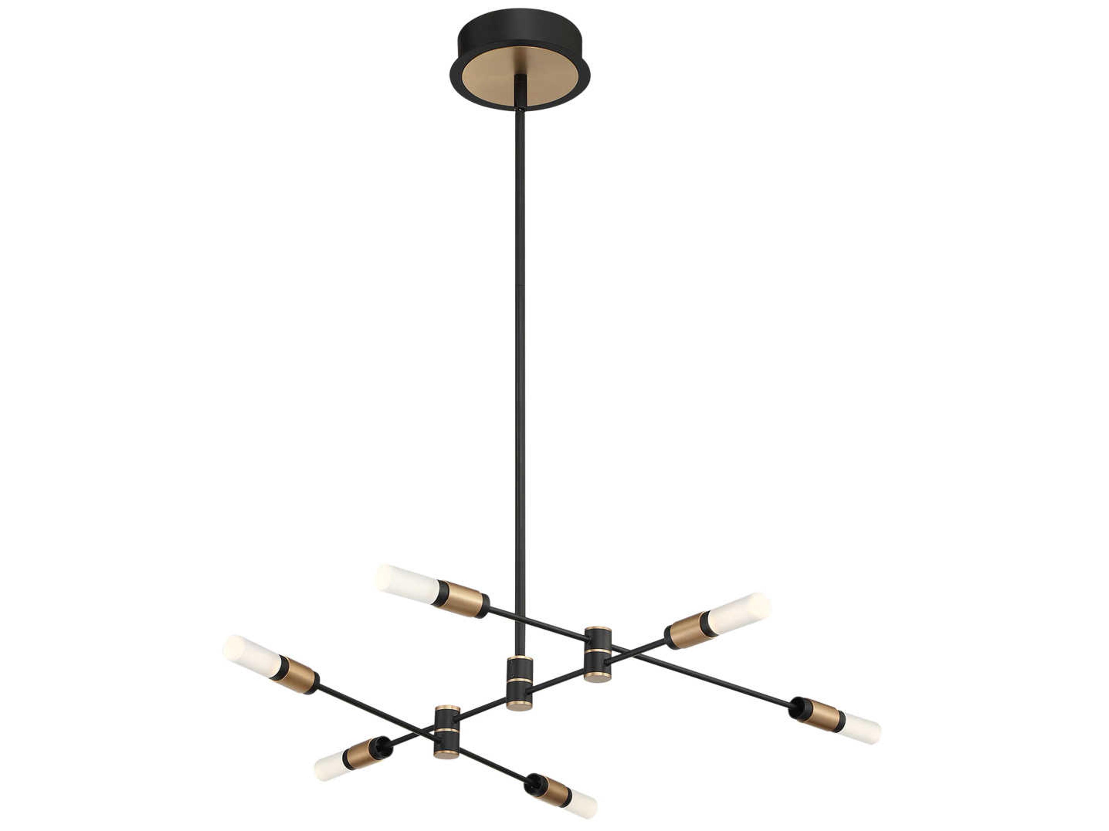 Eurofase Albany 6-Light Deep Black Brass LED Chandelier