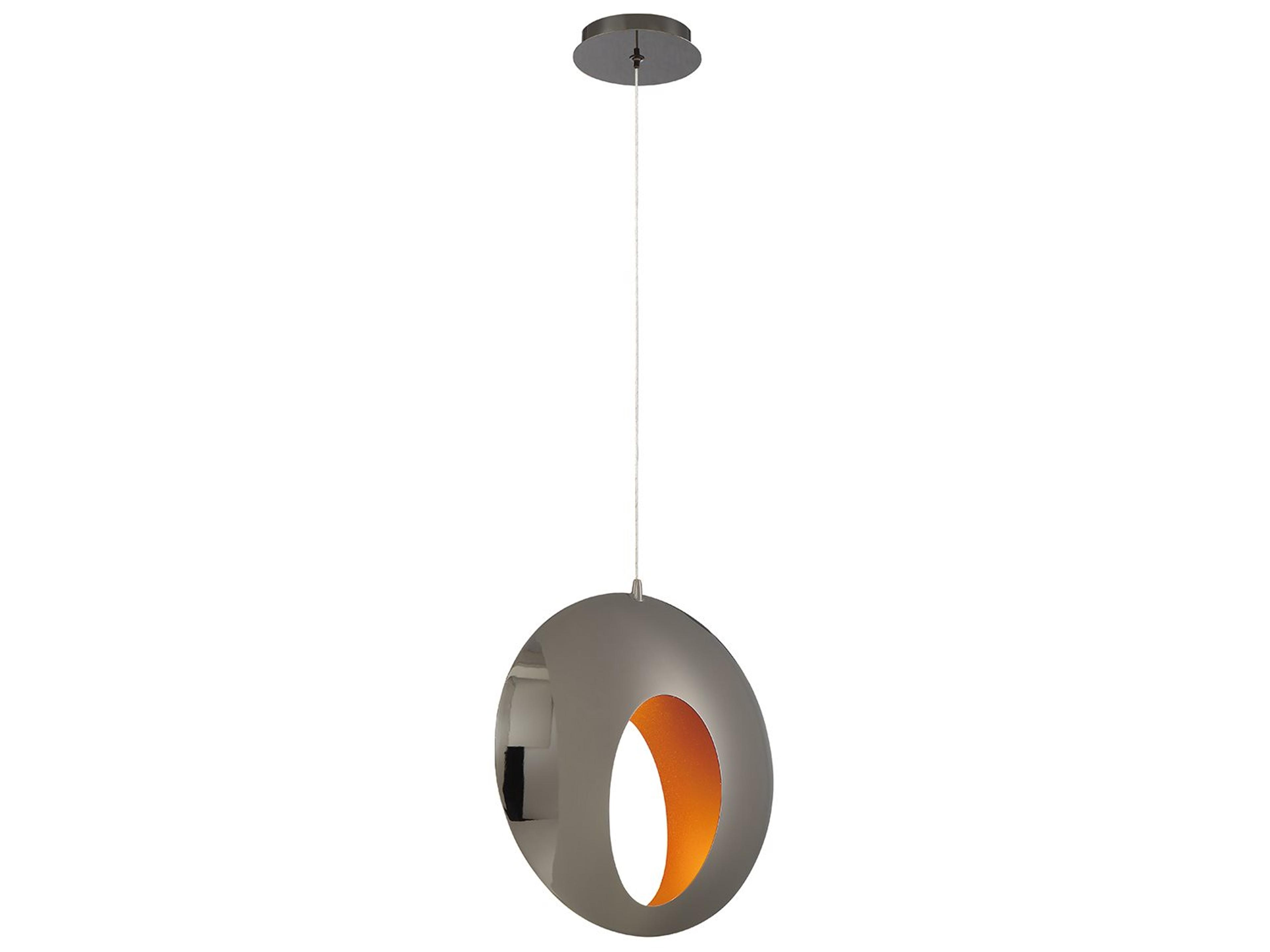 Arlington LED Pendant Light in Blackened Chrome