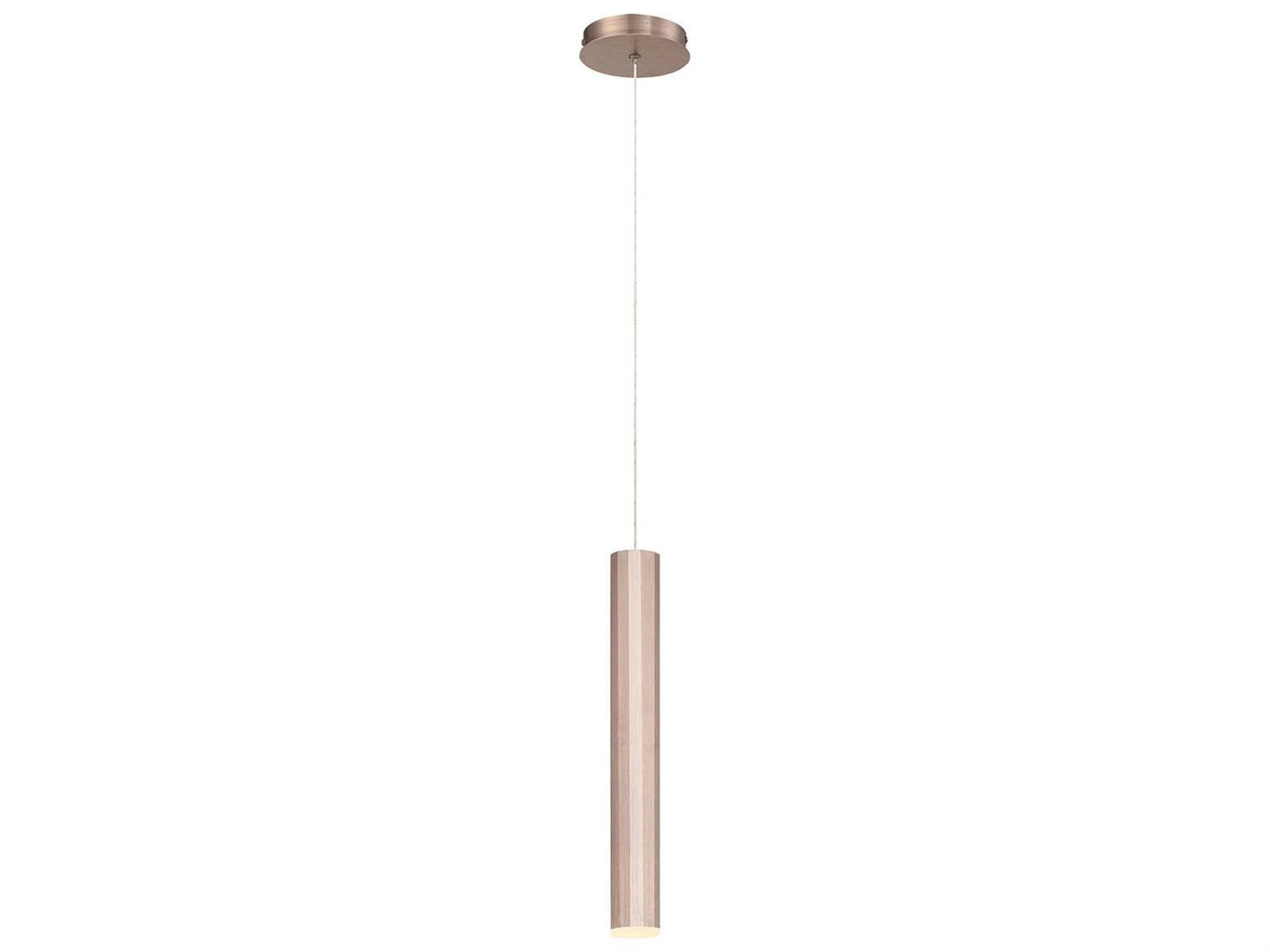 Baldwin Champagne Brown LED Cylinder Mini Pendant