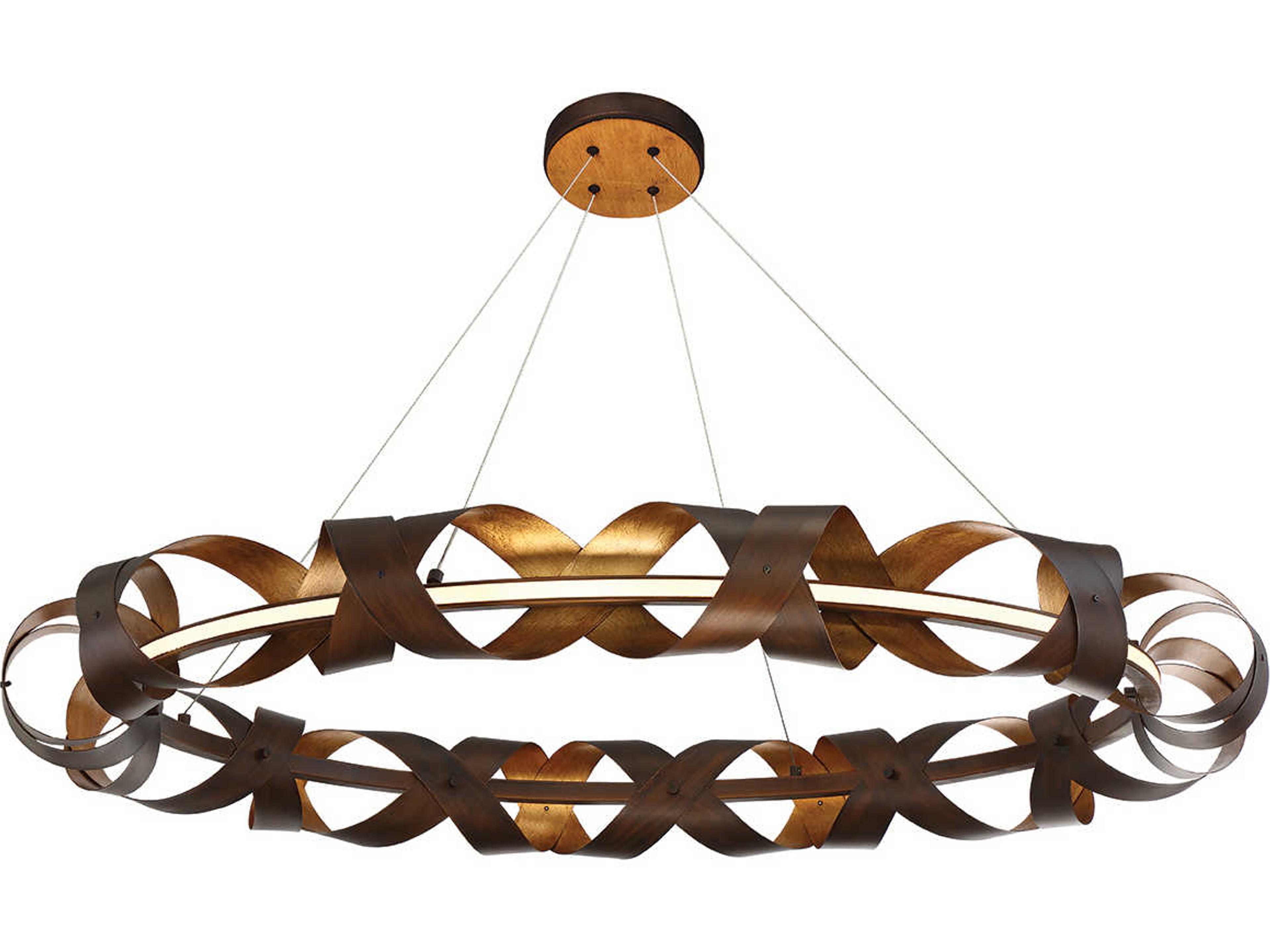 Eurofase Banderia Bronze LED Geometric Round Pendant