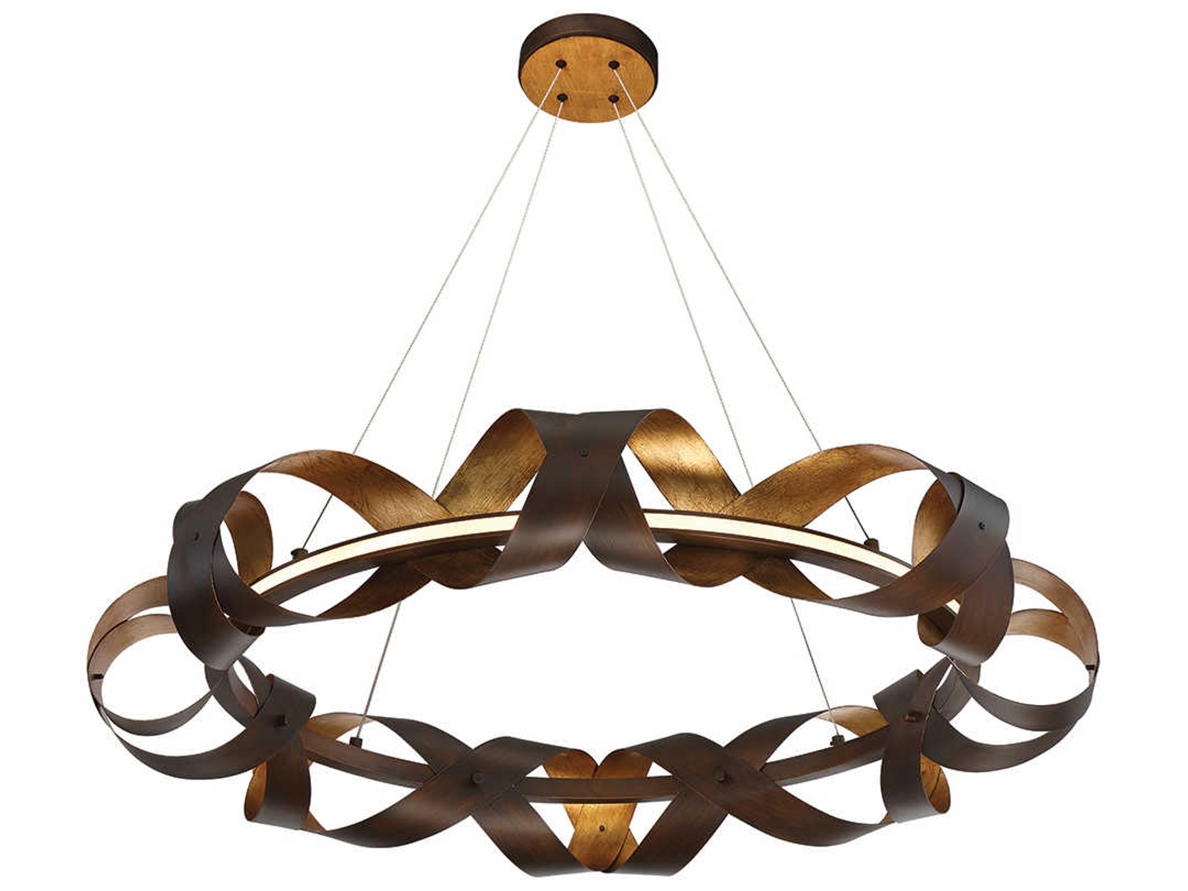 Banderia Bronze LED Geometric Round Pendant