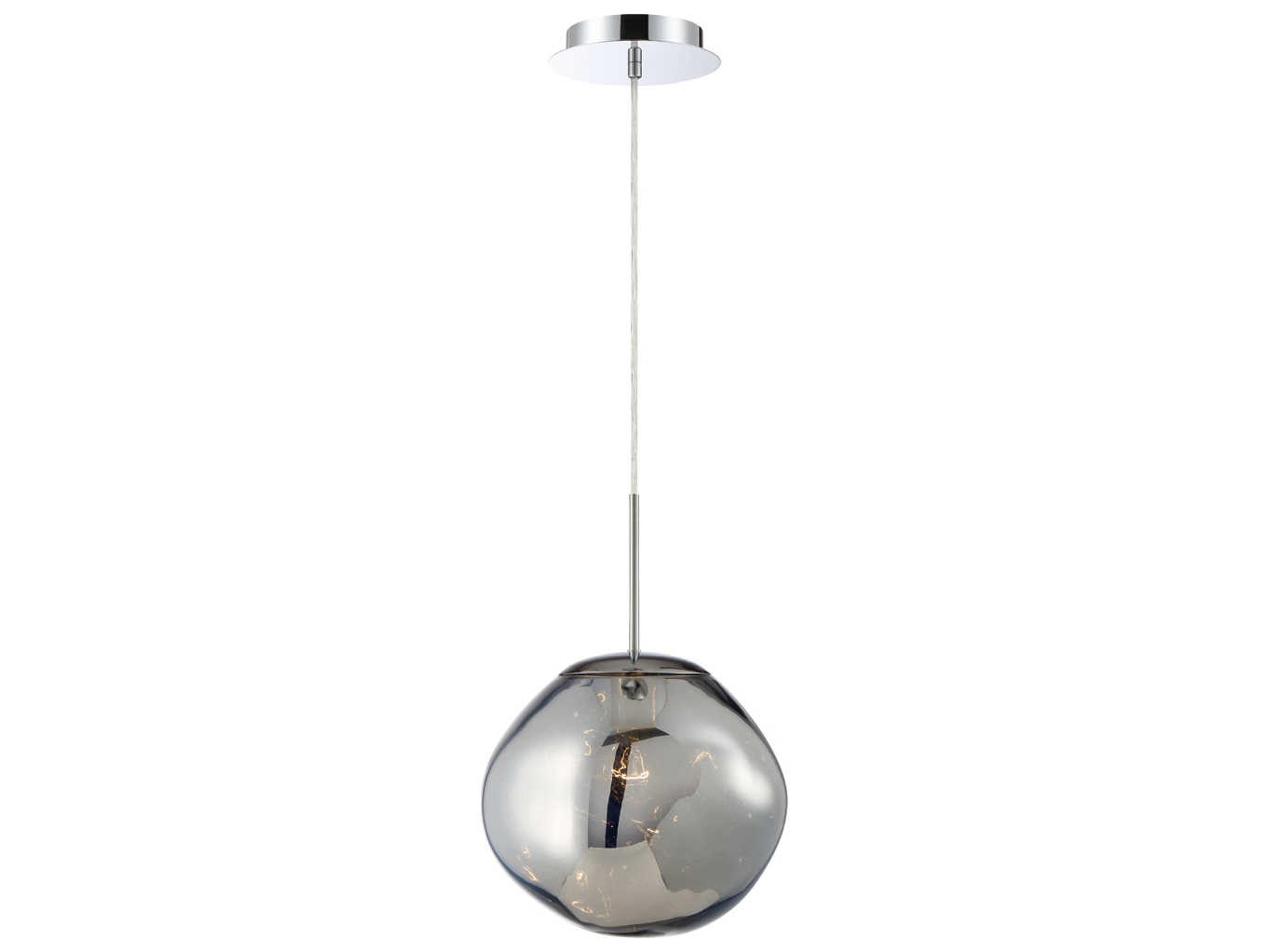 Bankwell Pendant Light Chrome Hand-blown Glass