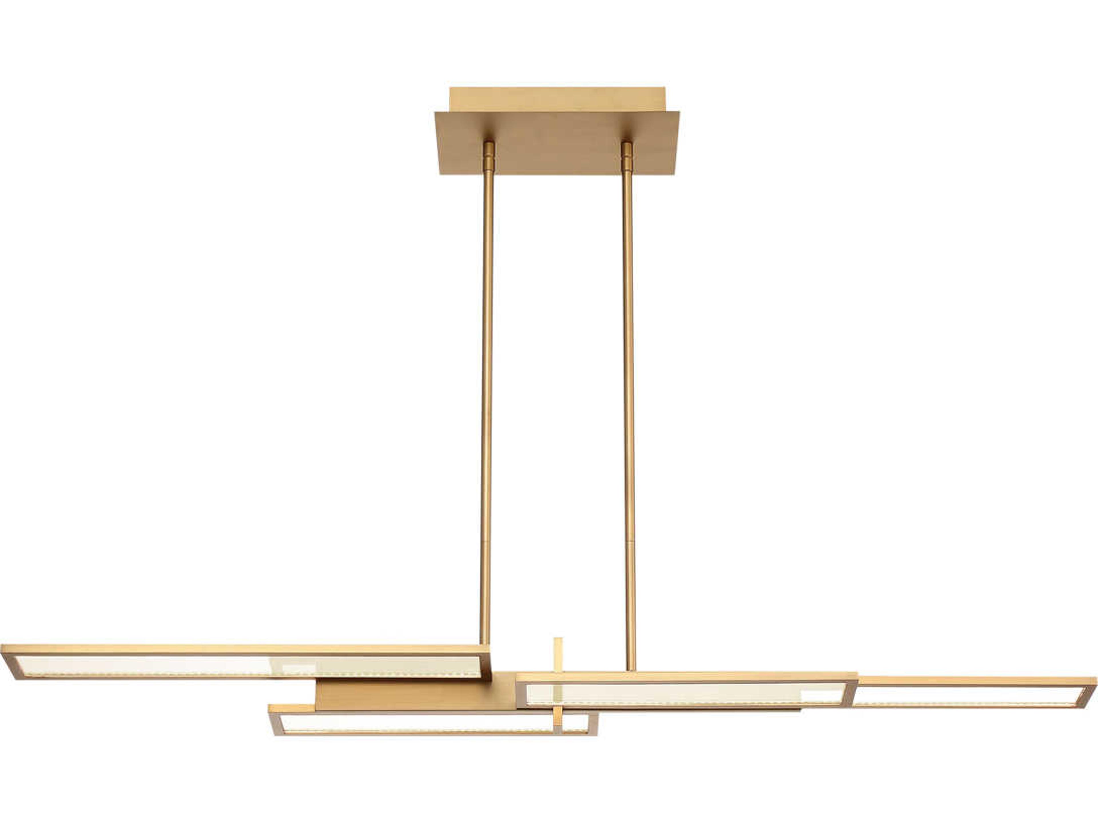 Bayswater 1-Light Vb Gold Glass LED Geometric Island Pendant