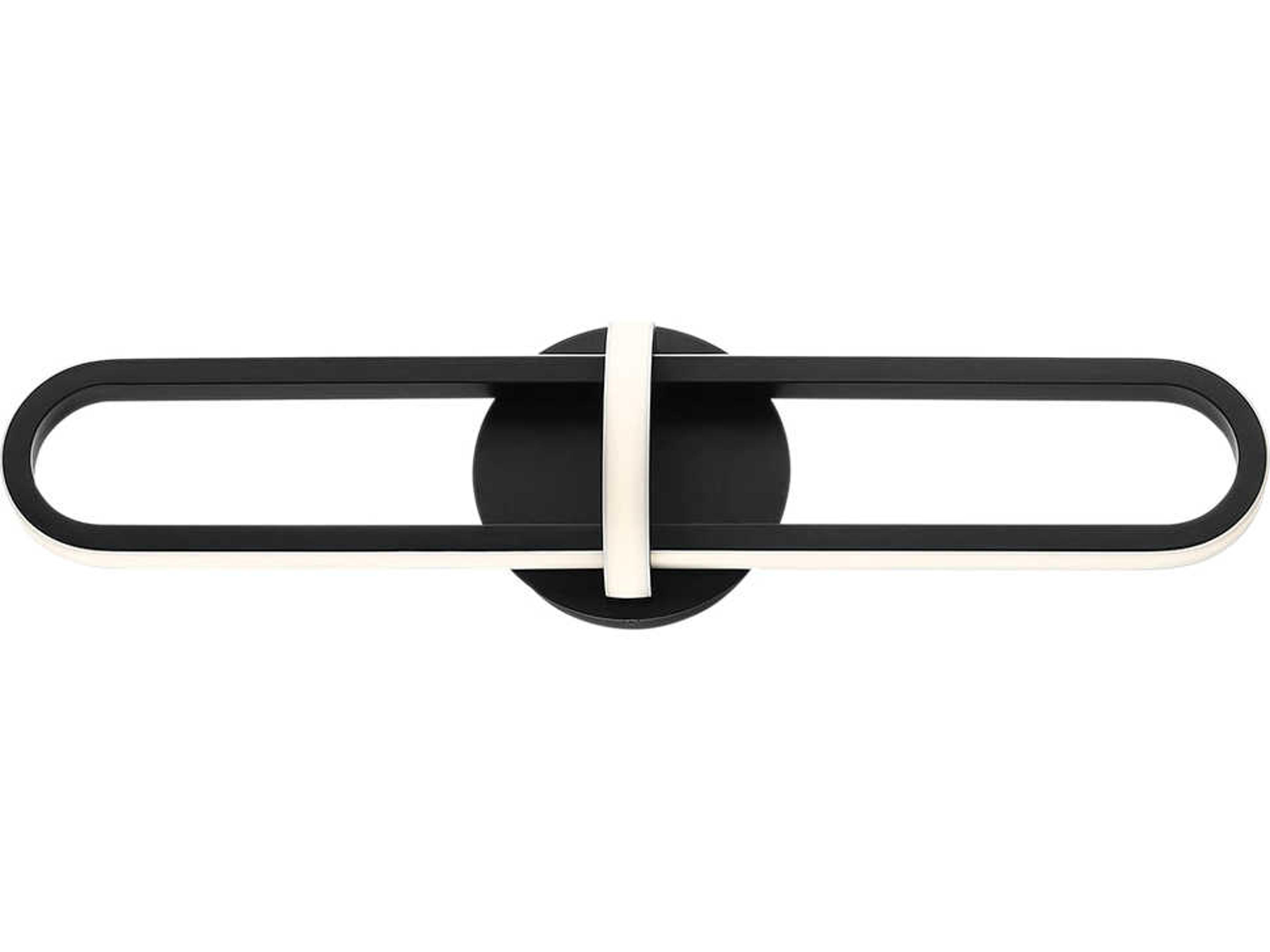 Botton LED Wall Sconce 24-Inch Black