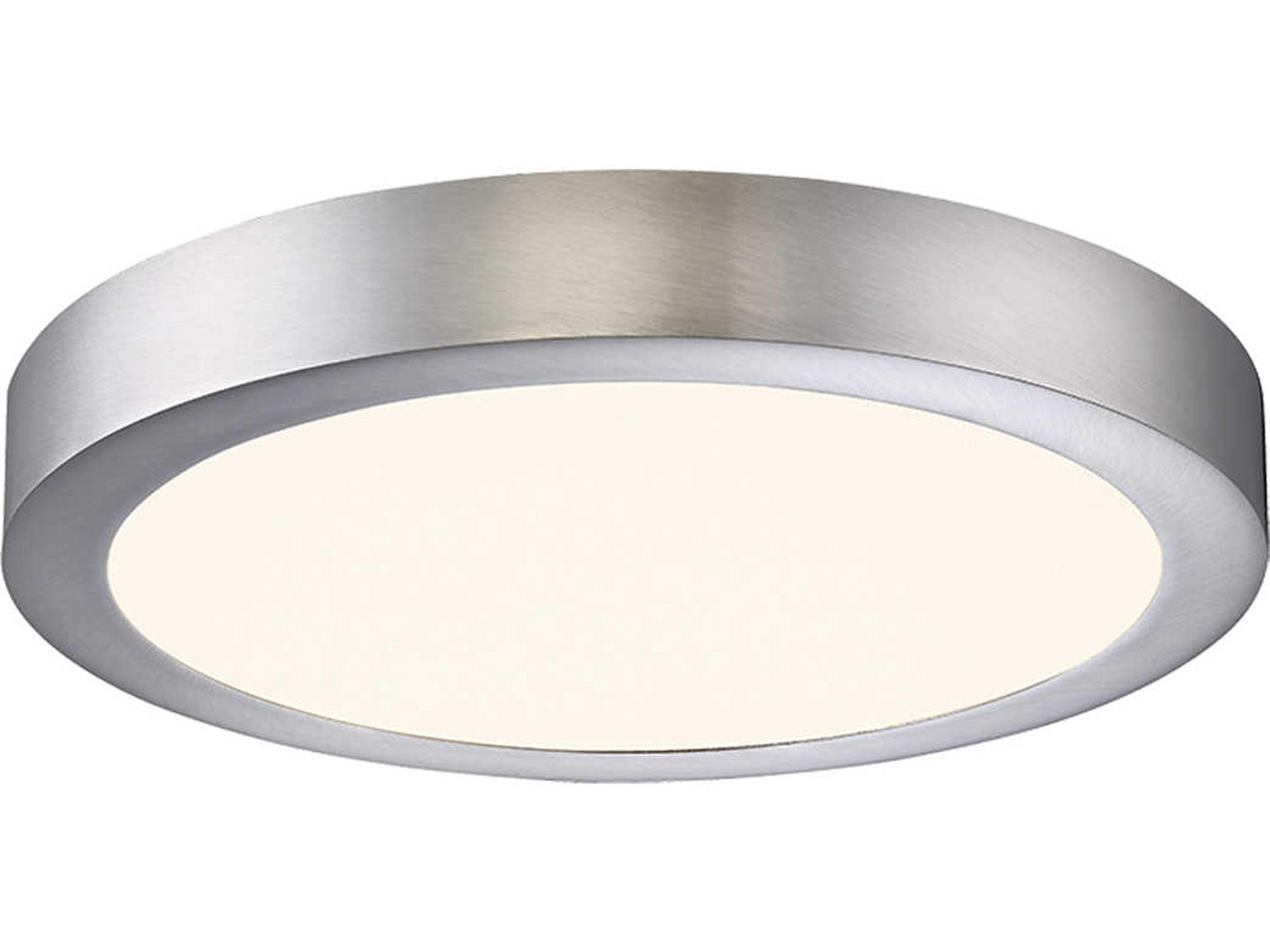 Brant Satin Nickel LED Round Flush Mount