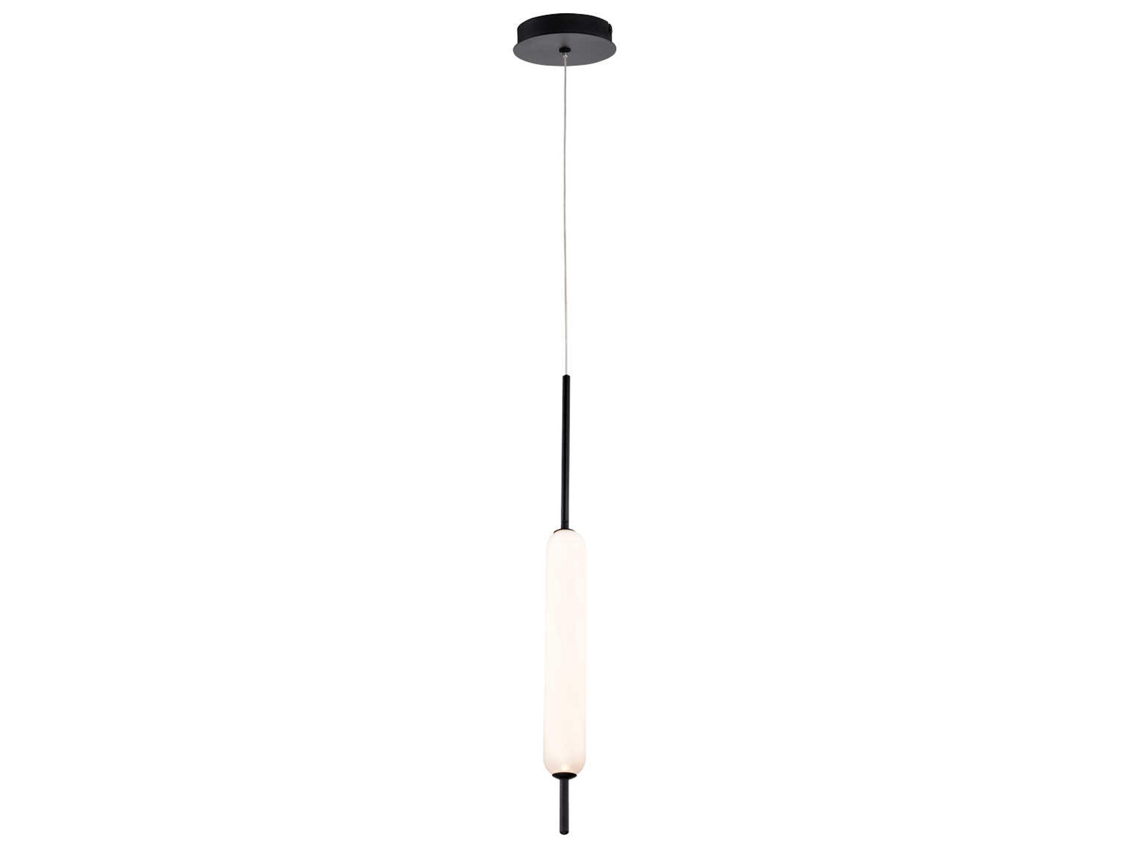 Cumberland 1-Light Black Glass LED Mini Pendant