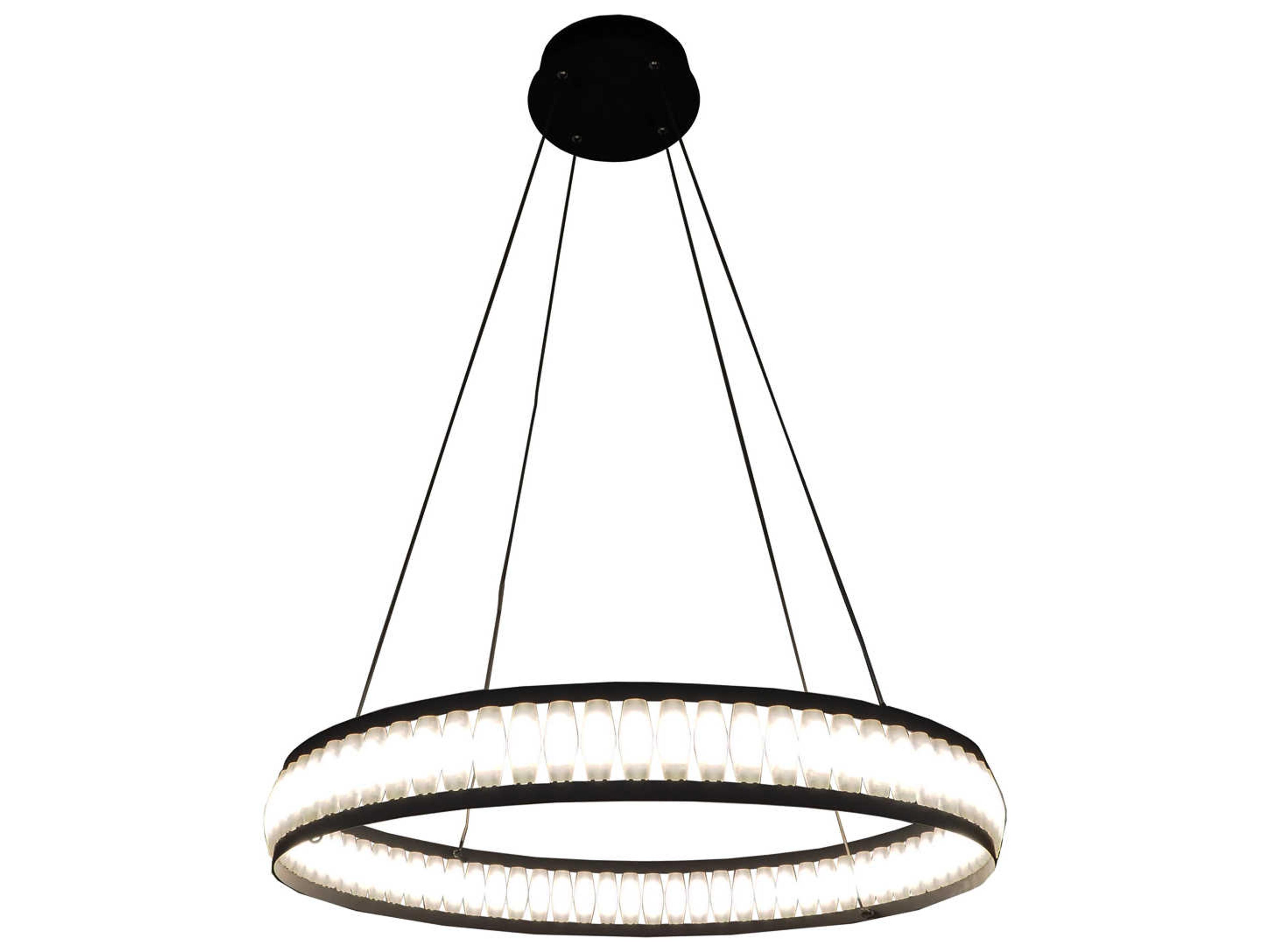 Forster 76-Light Black LED Round Pendant