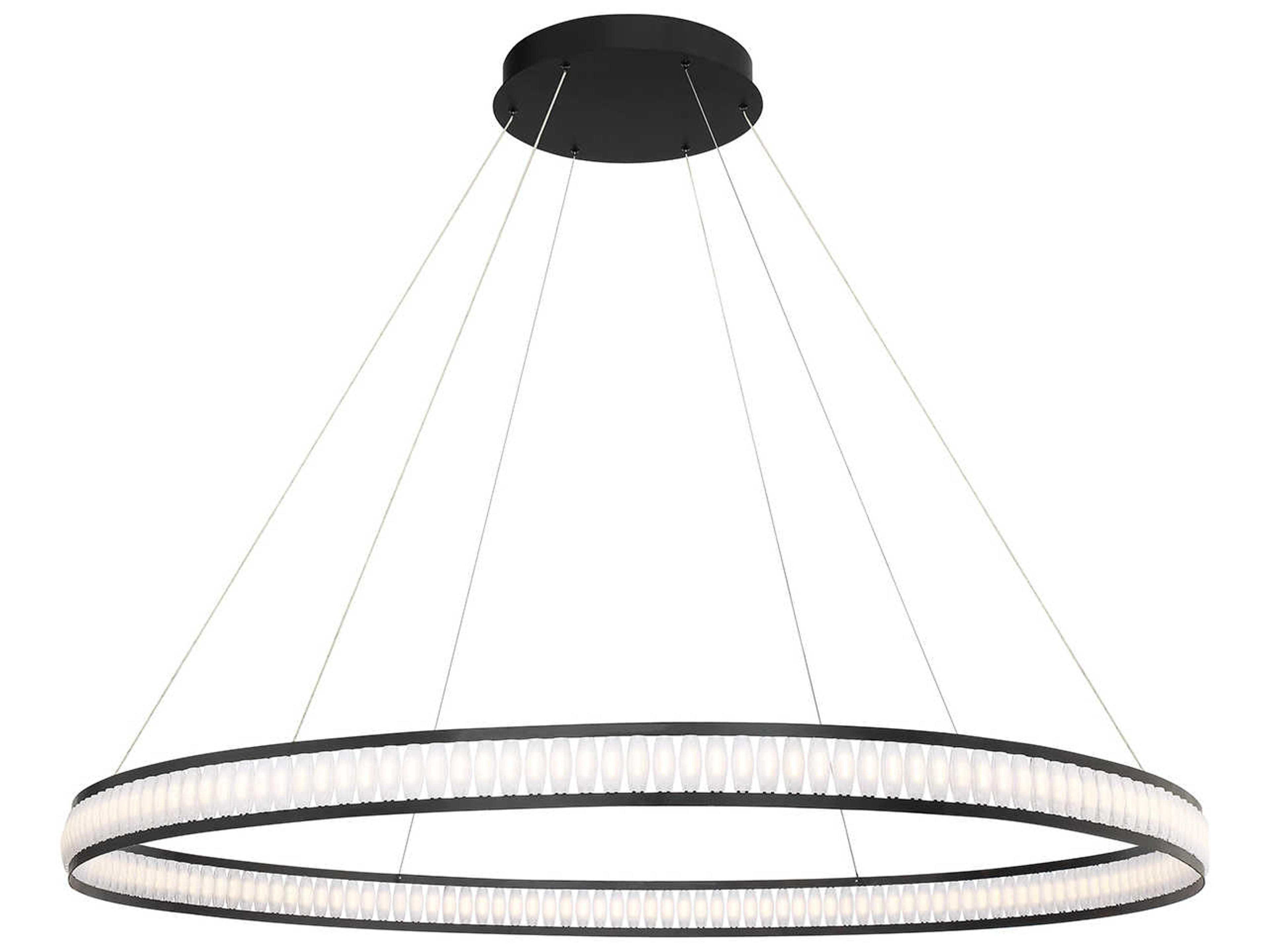 Forster 168-Light Black LED Round Pendant