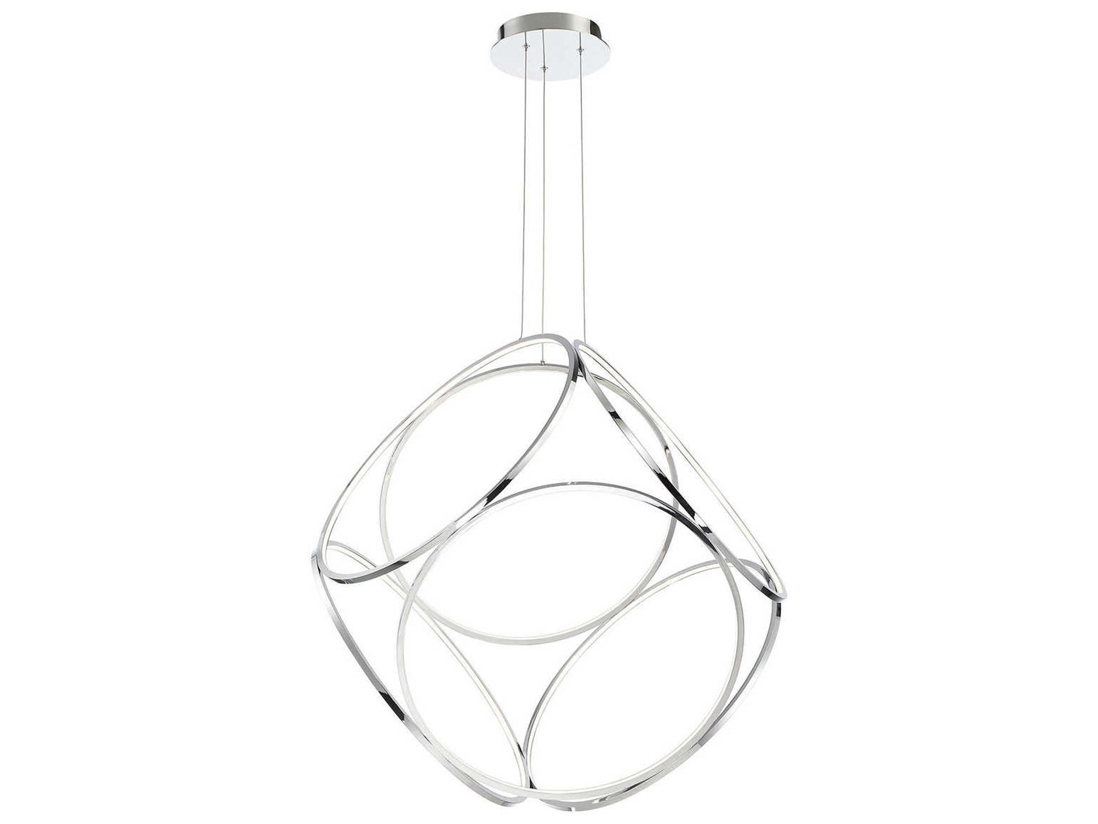 Glenview 6-Light Chrome LED Geometric Pendant