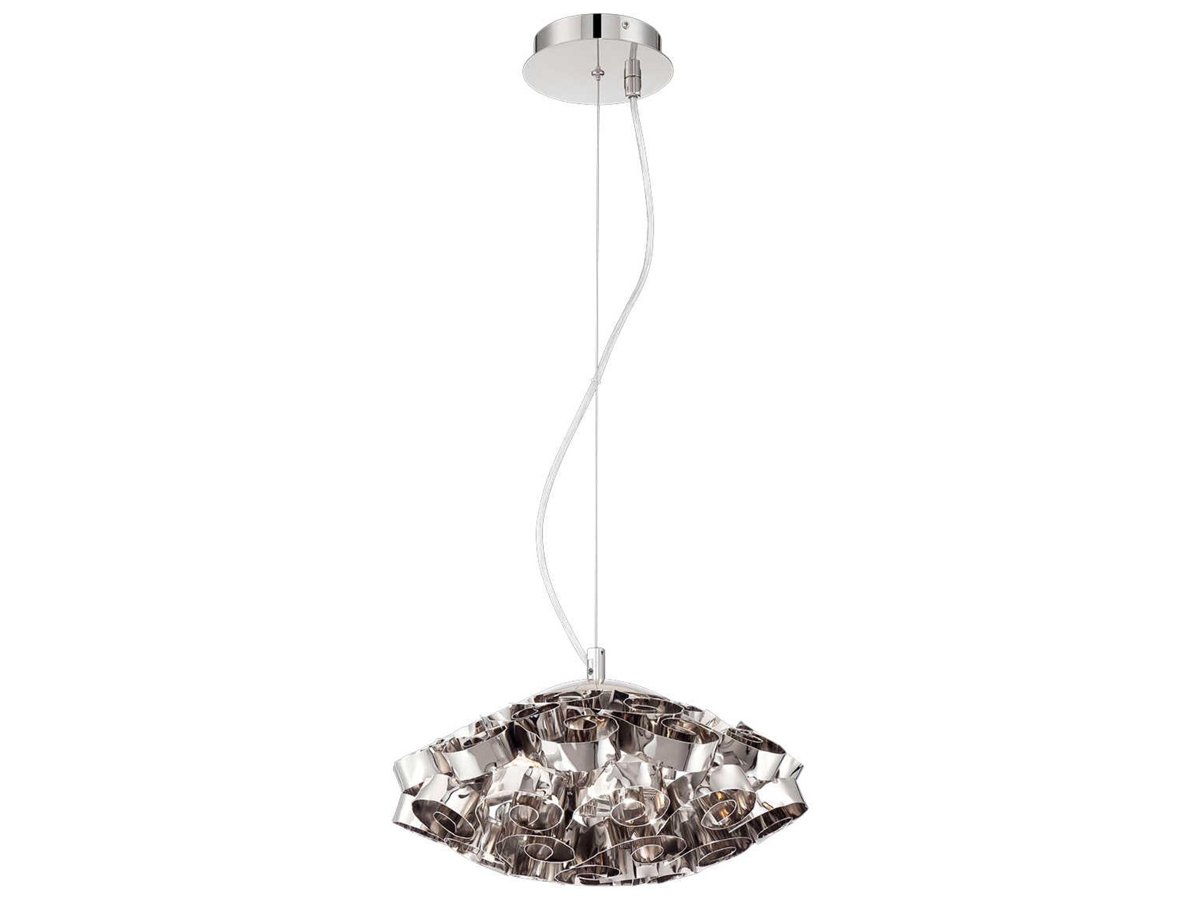 Grace 3-Light Polished Nickel Pendant
