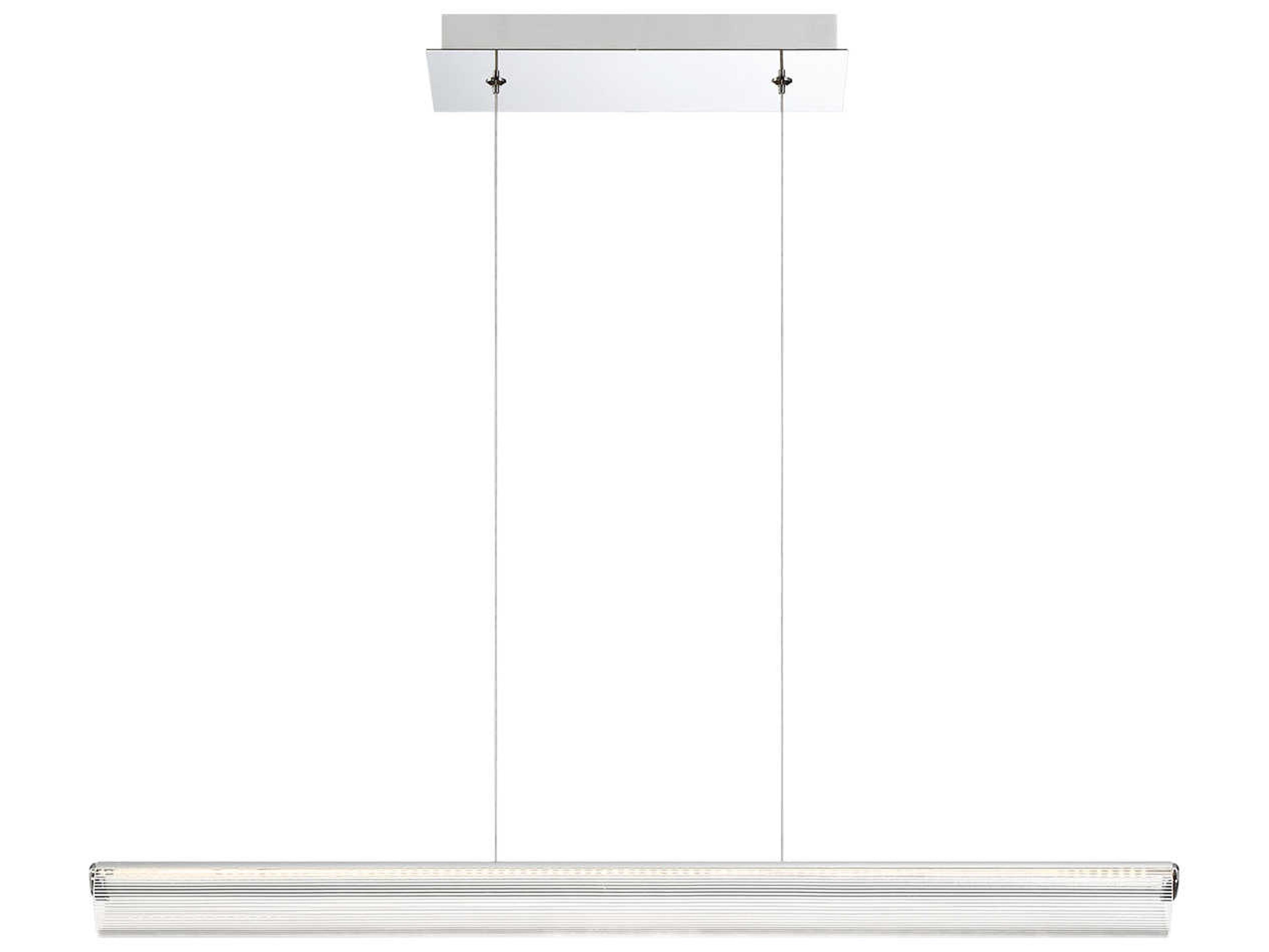 Landor 1-Light Chrome LED Linear Island Pendant