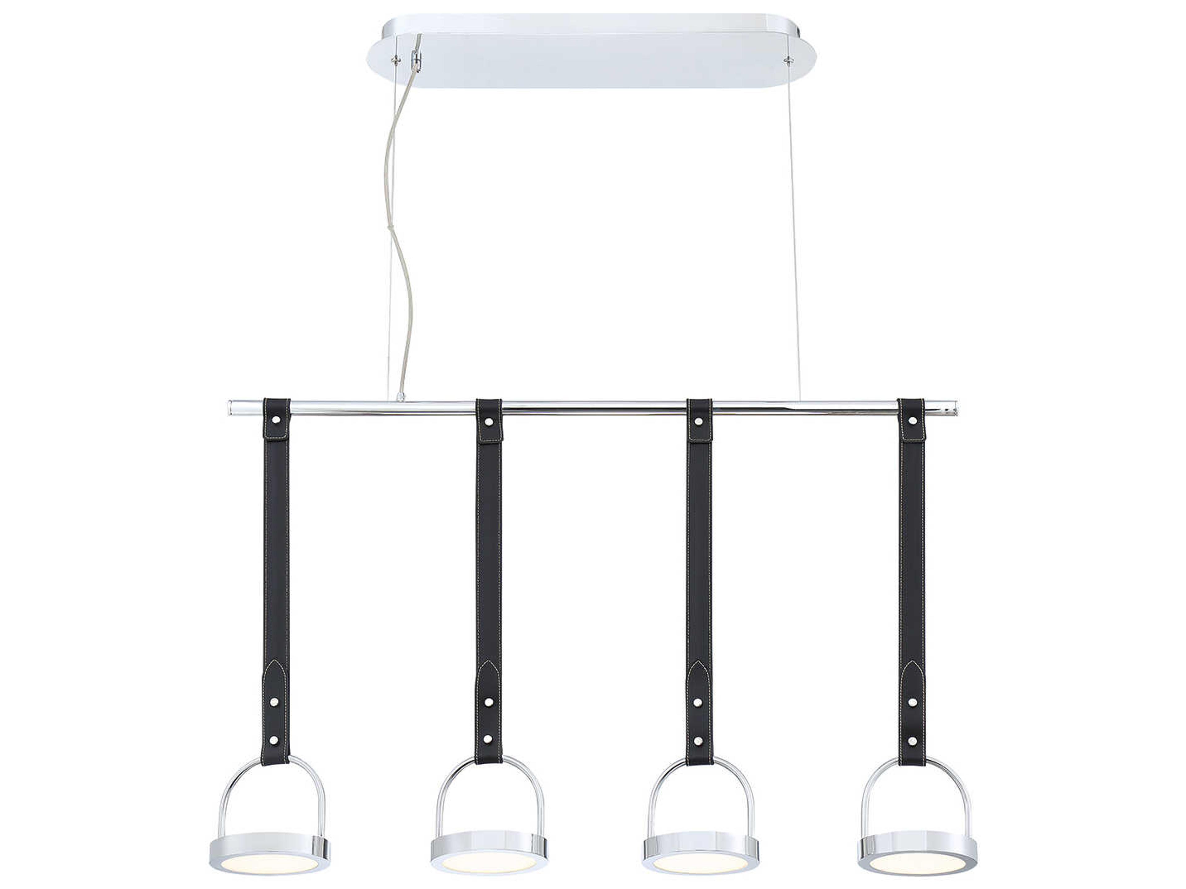 Lappin 4-Light Chrome LED Linear Round Island Pendant